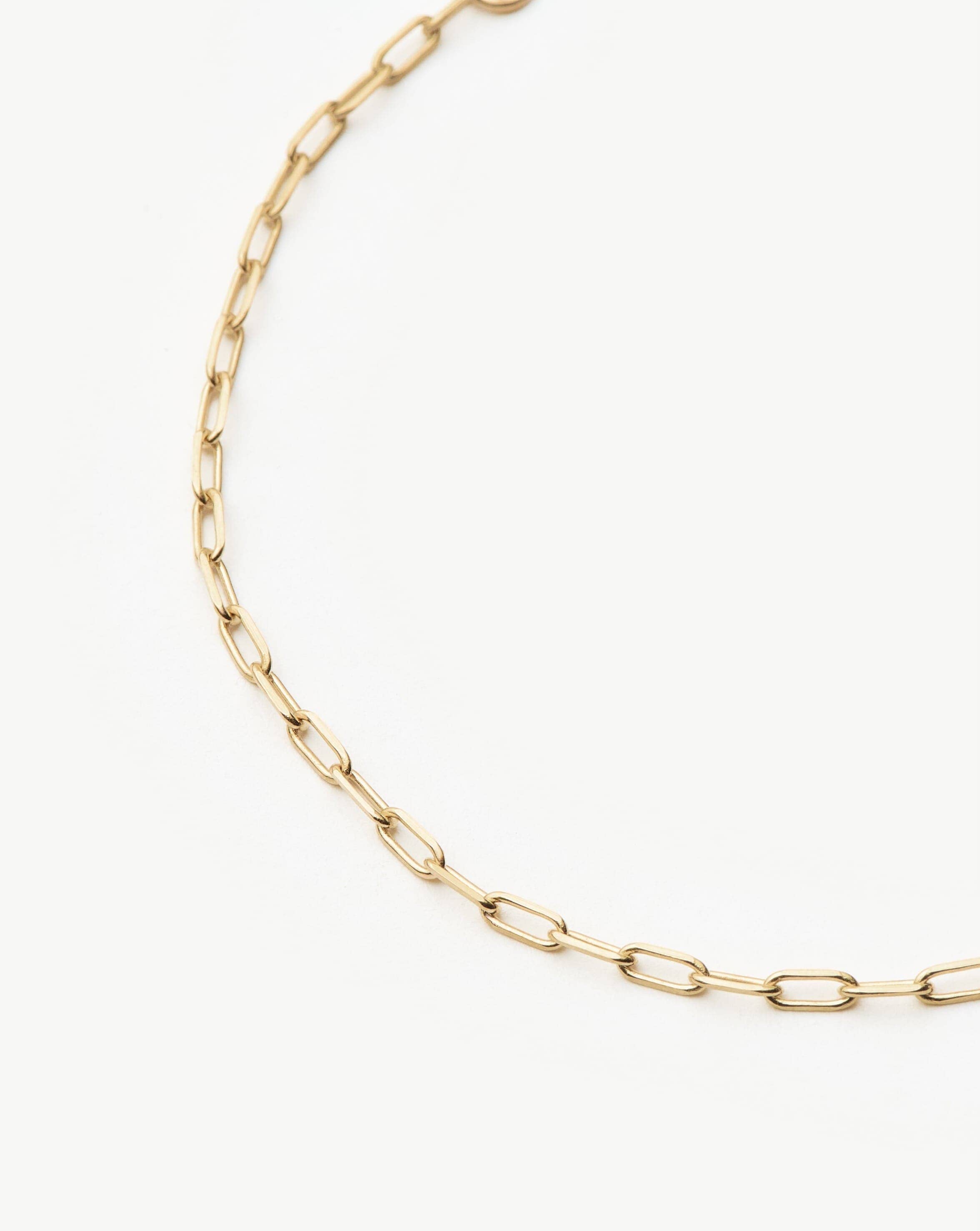 14k Solid Gold Paperclip Chain Bracelet | Recycled & Hallmarked