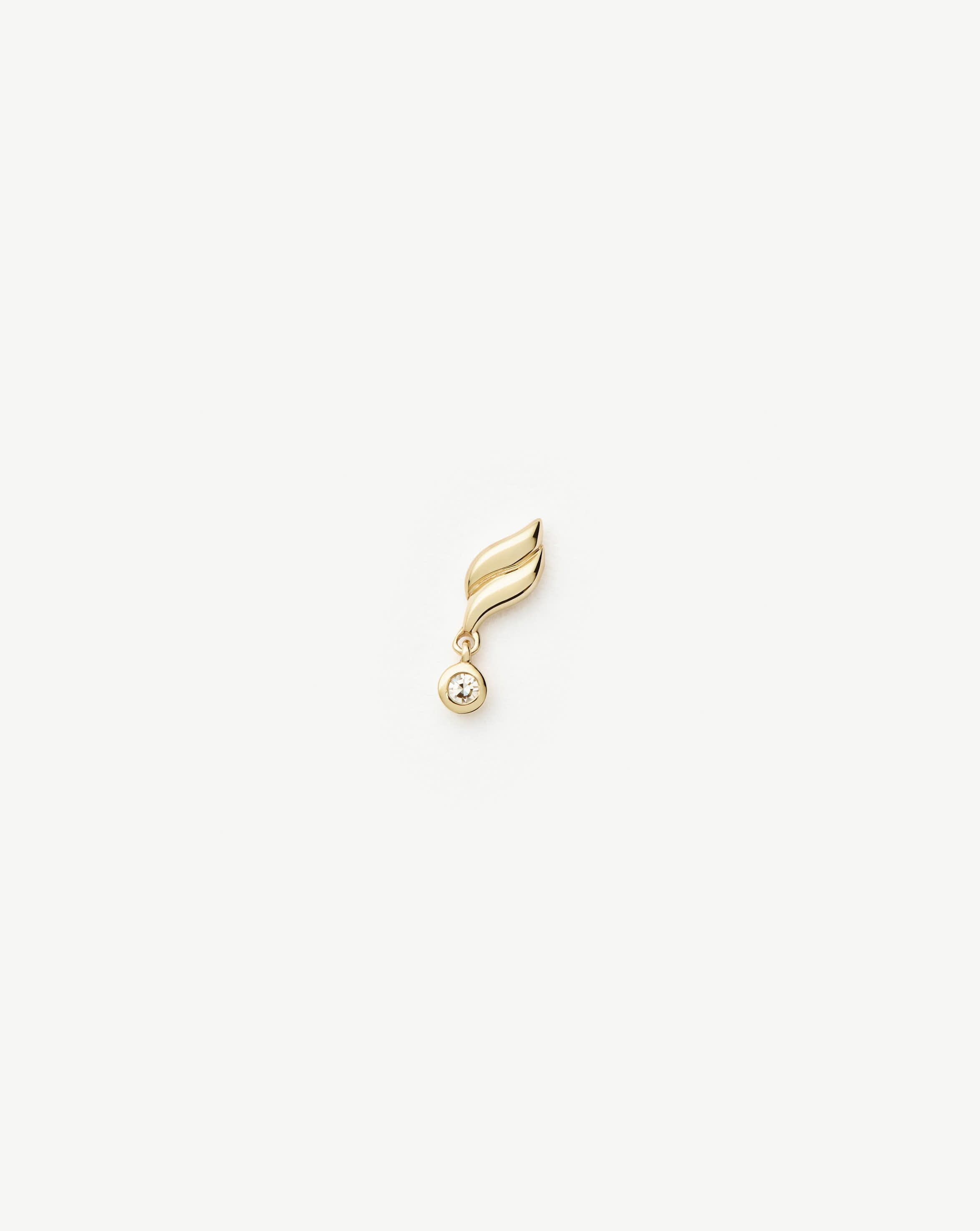 14k Gold Diamond S Stud Earring | Fine Savi Jewelry
