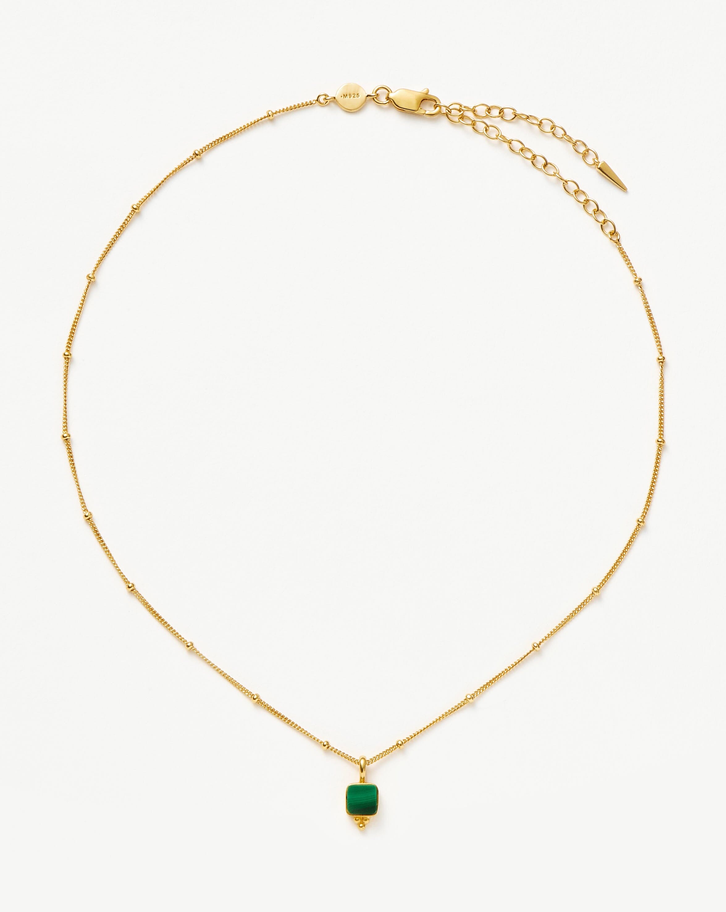 Malachite Choker Necklace in 18k Gold Vermeil | Lucy Williams