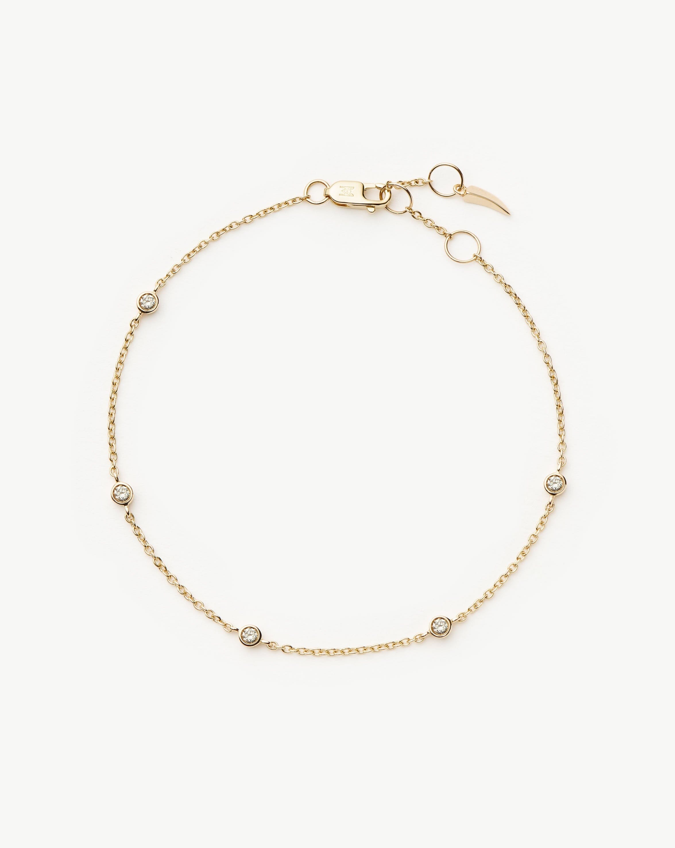 14k Gold Floating Diamond Bracelet | Conflict-Free Diamonds