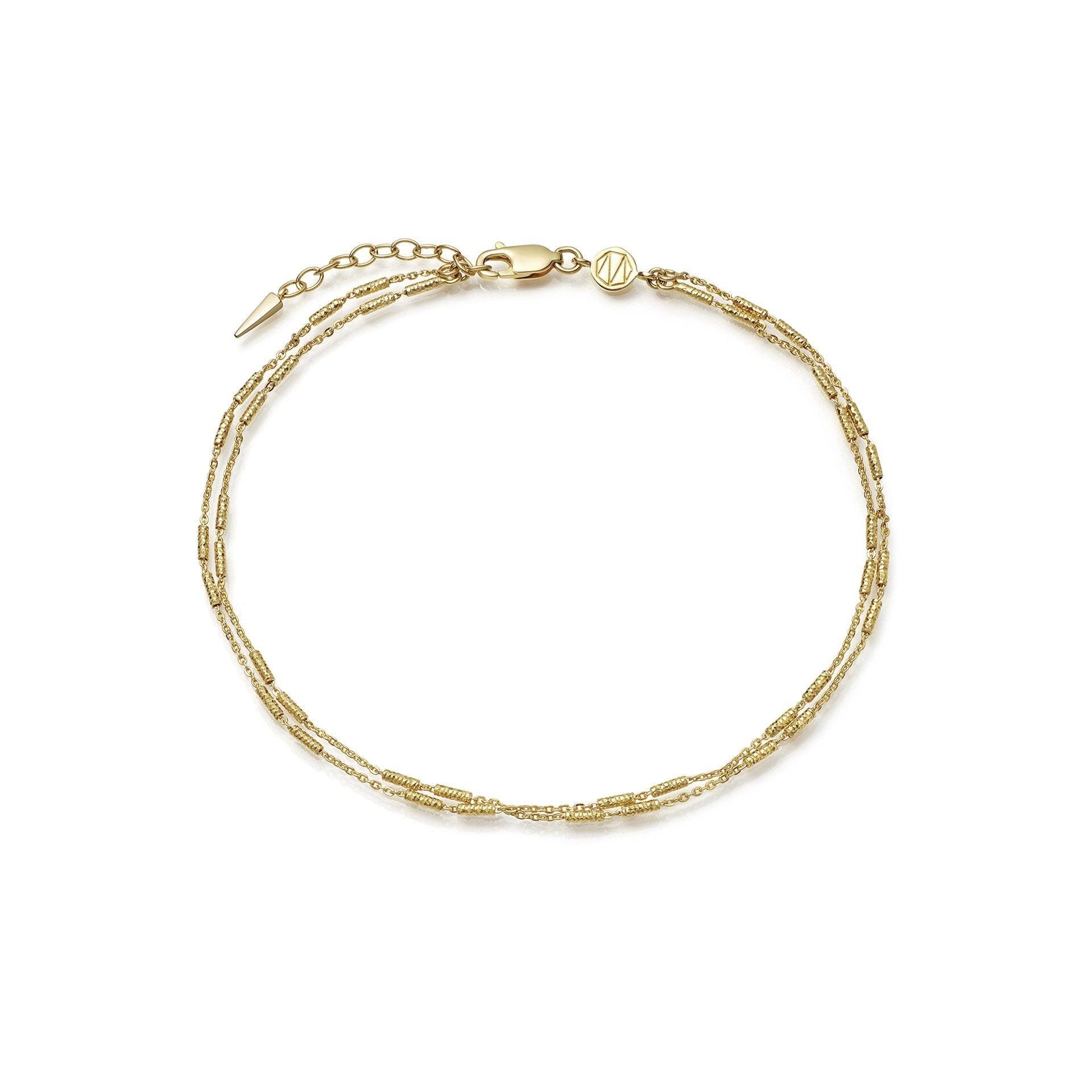 18k Gold Vermeil Double Chain Anklet | Vervelle