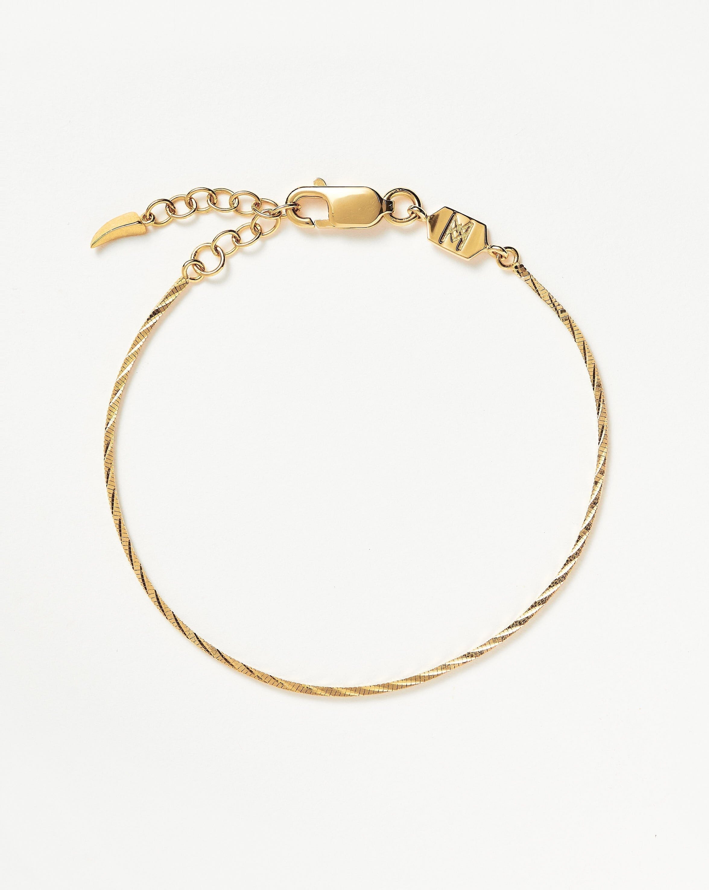 Square Snake Chain Bracelet in 18k Gold Vermeil | Savi Asymmetric