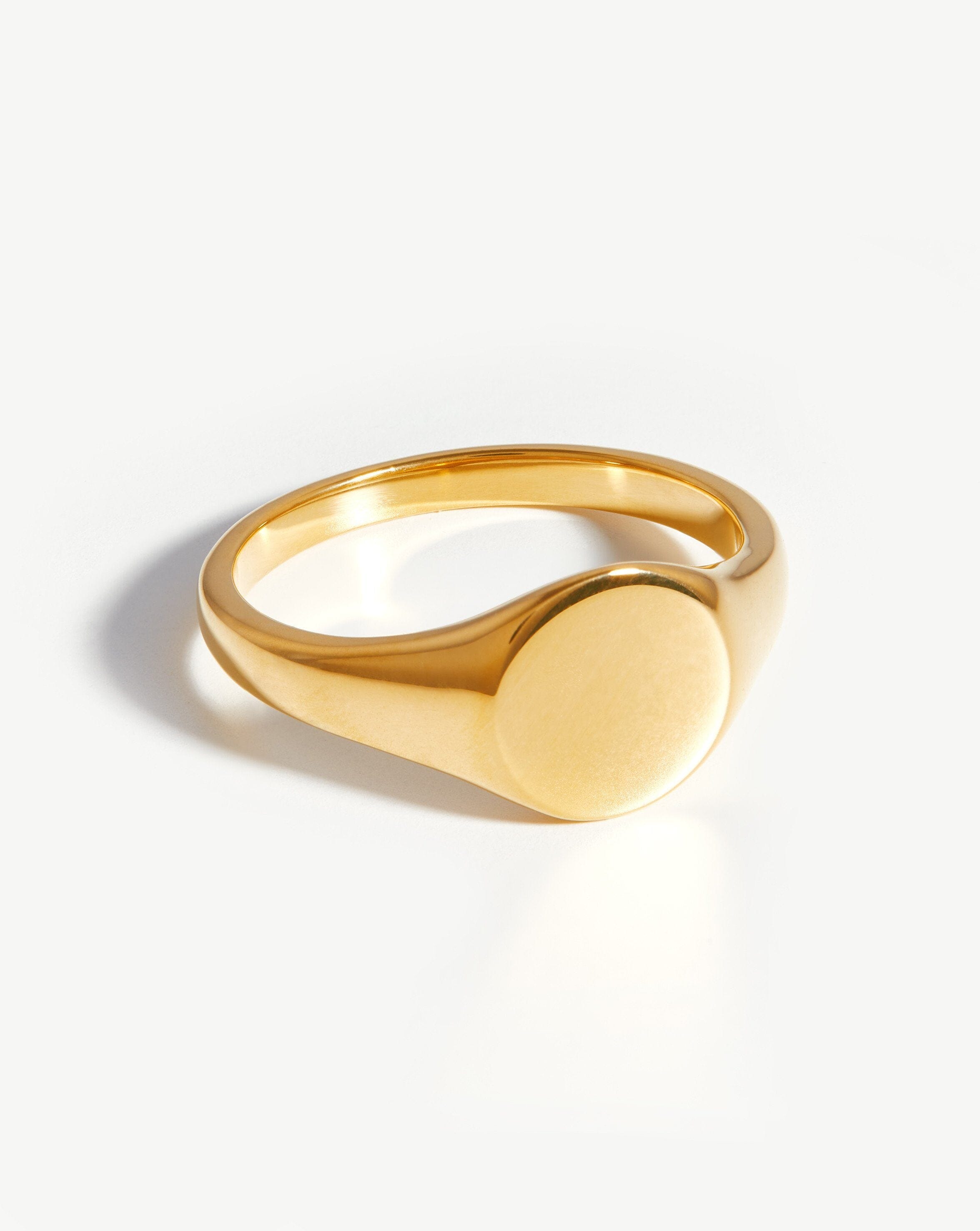 Engravable Signet Ring | 18k Gold Vermeil Personalised Gift