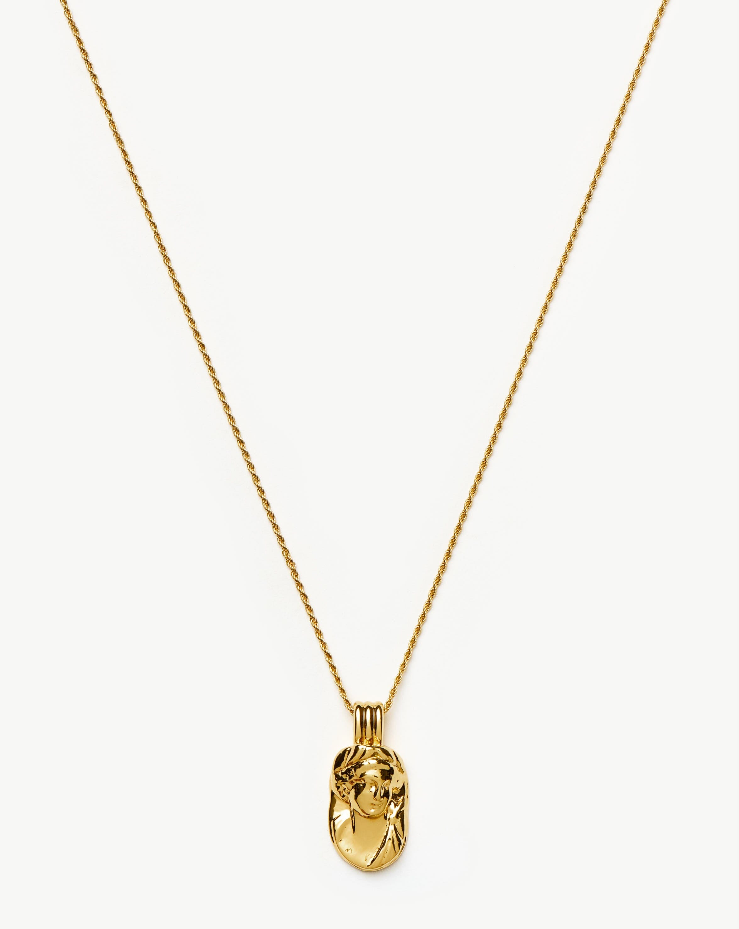 Engravable Cameo Pendant Necklace with Gold Chain | Lucy Williams