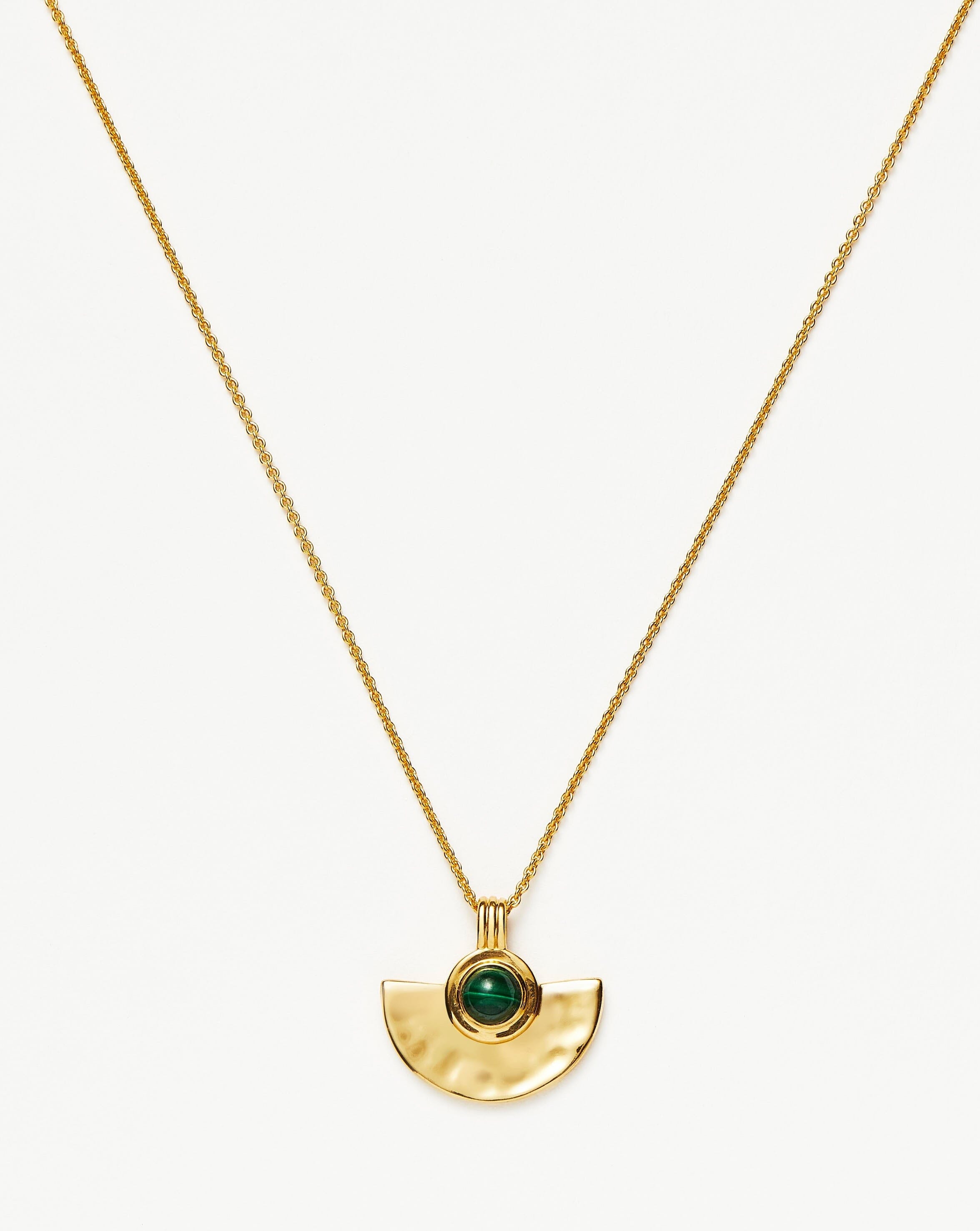 Pearl Fan Pendant Necklace in Recycled Gold Vermeil | Zenyu