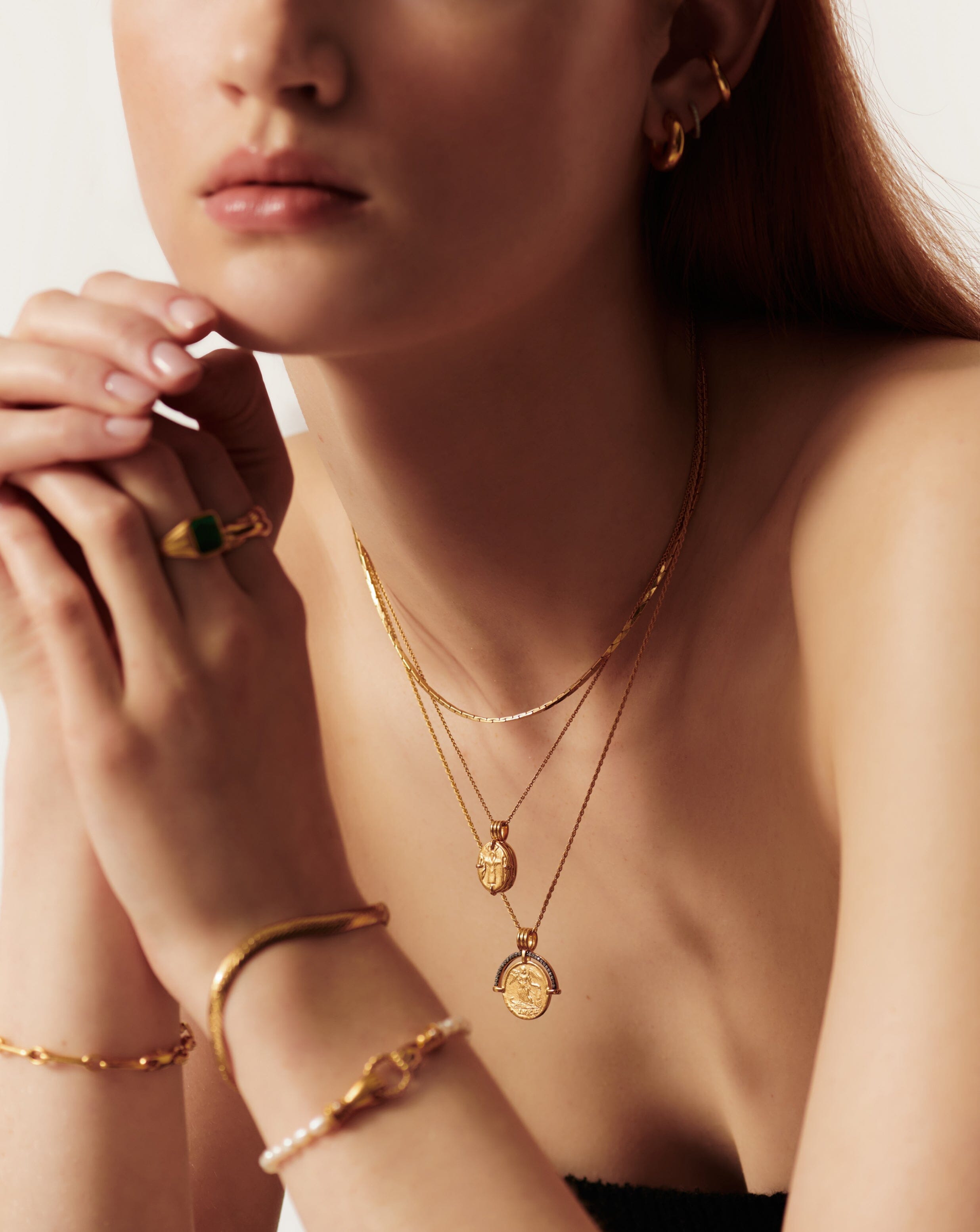 Roman Coin Locket Necklace in 18k Gold Vermeil | Lucy Williams