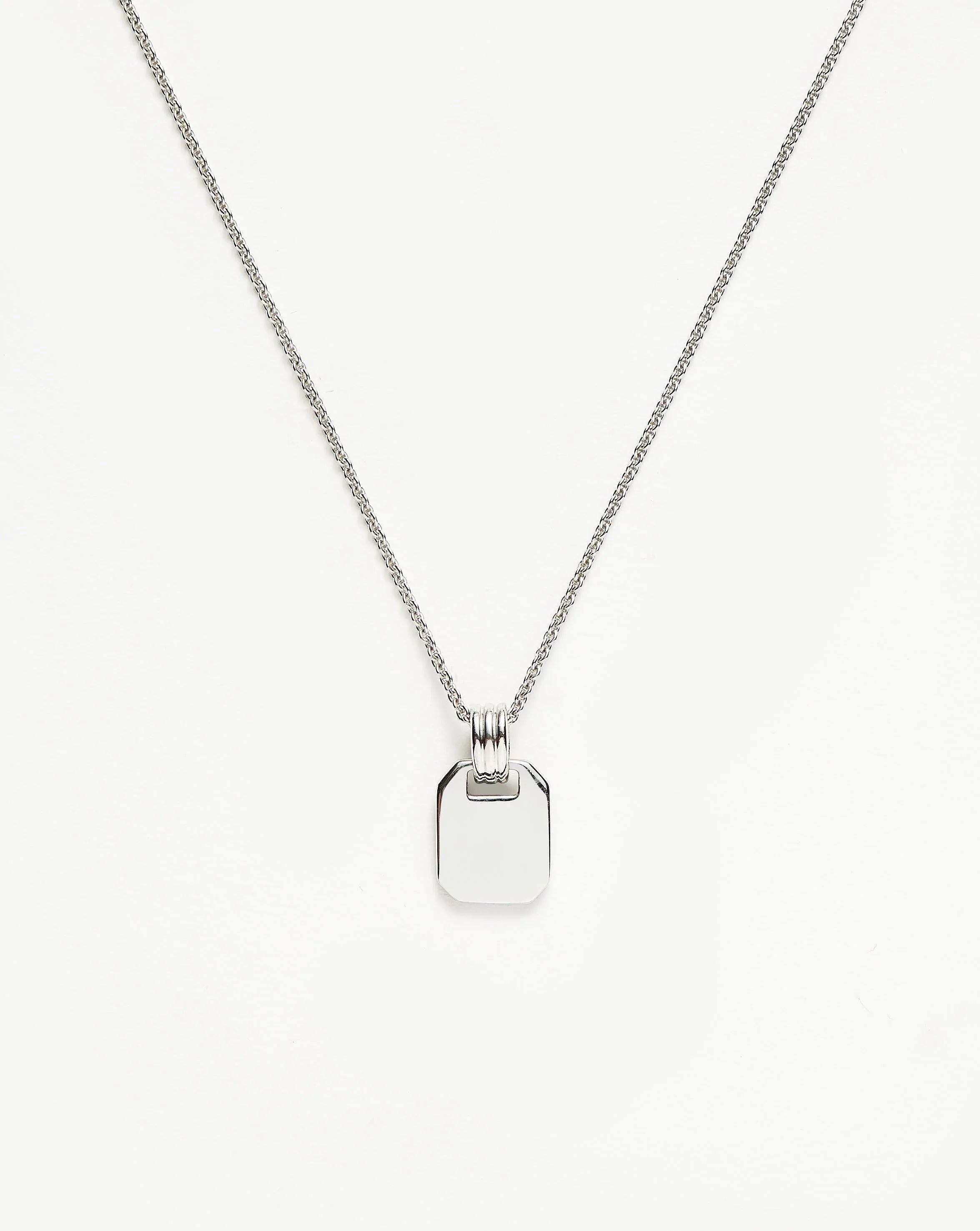 Engravable Sterling Silver Pendant Necklace | Personalized Gift