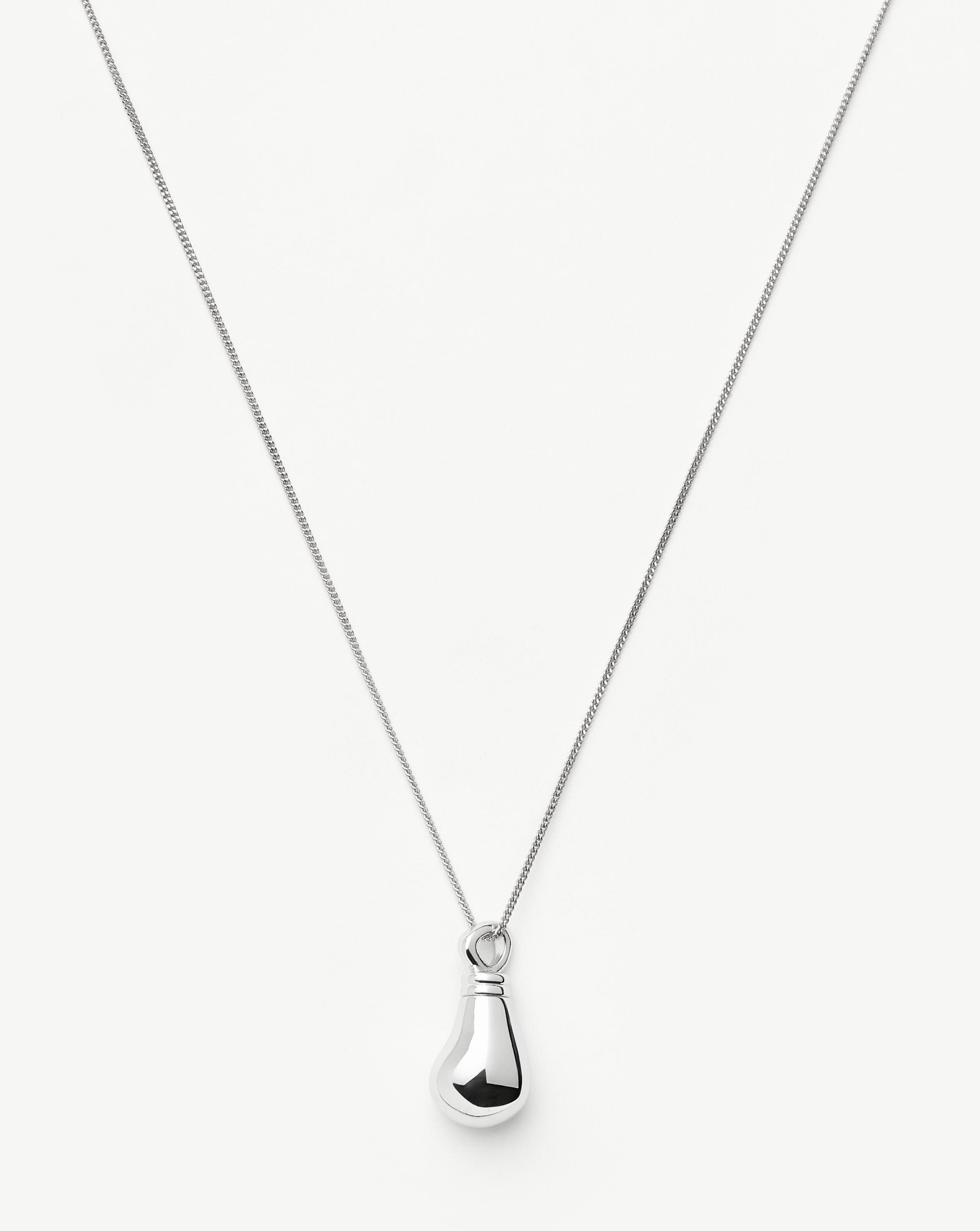 Message in a Bottle Necklace with Hidden Scroll | Silver Plated Pendant