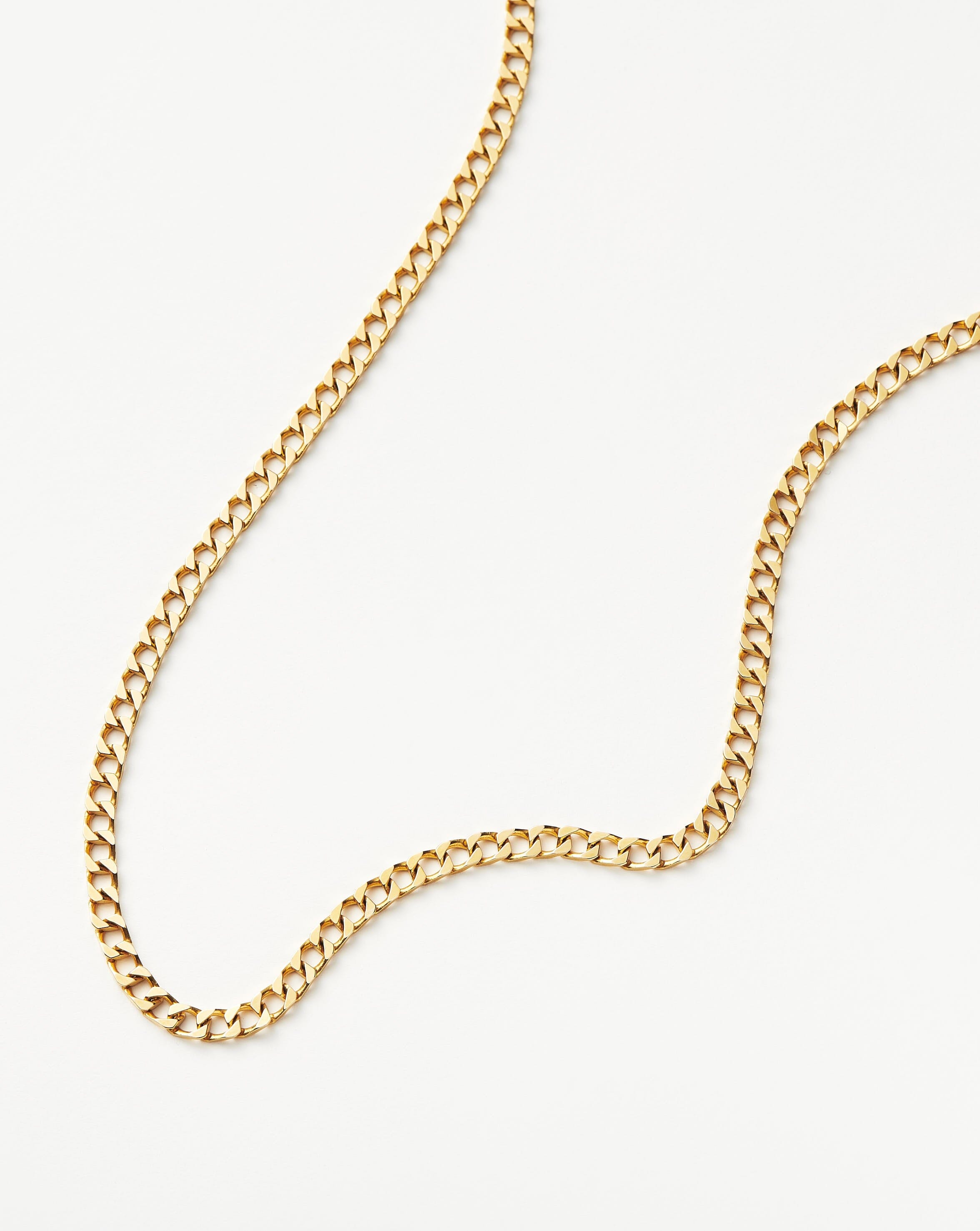 Flat Curb Chain Necklace in 18k Gold Vermeil | Lucy Williams x Missoma