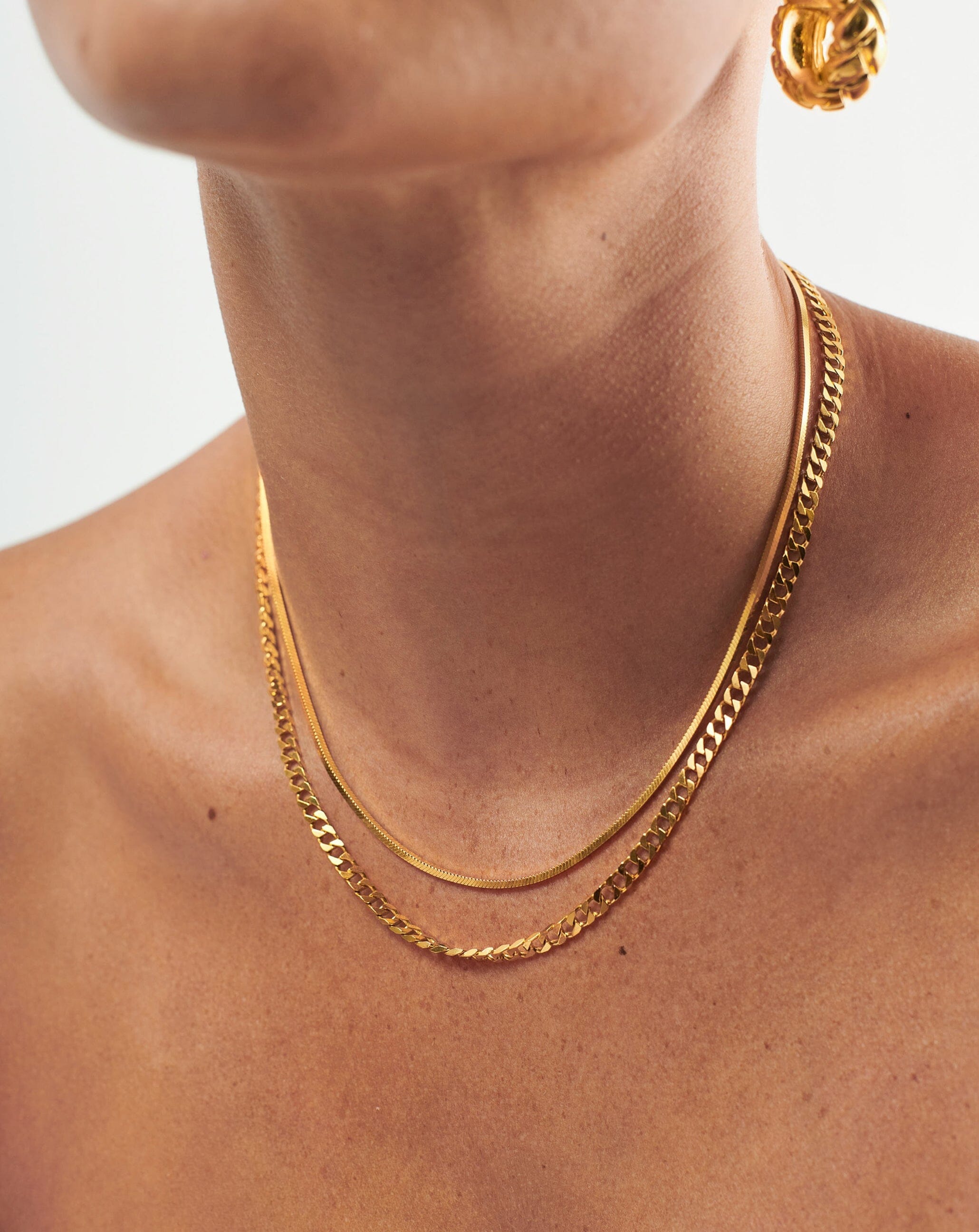 Flat Curb Chain Necklace in 18k Gold Vermeil | Lucy Williams x Missoma