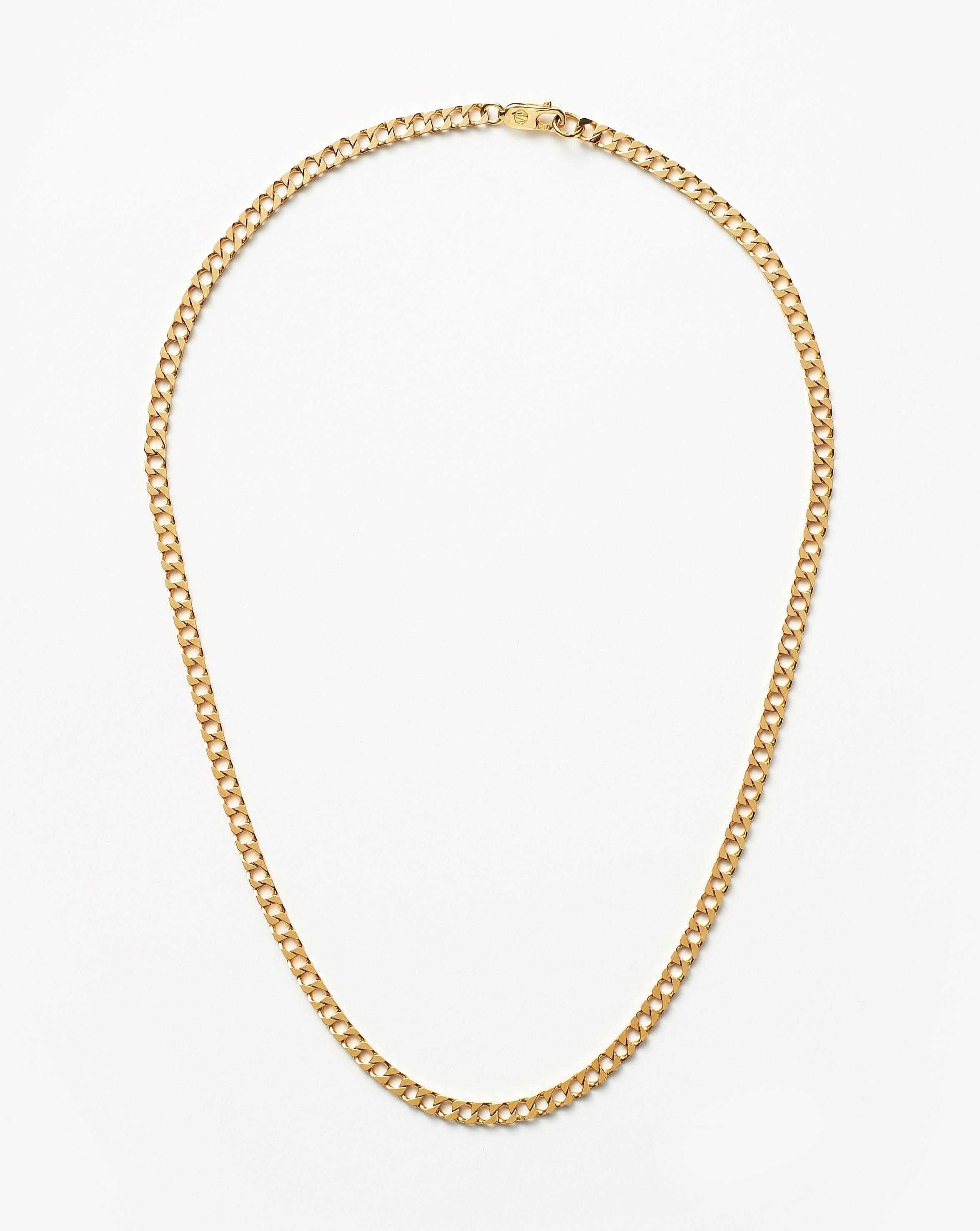 Flat Curb Chain Necklace in 18k Gold Vermeil | Lucy Williams x Missoma