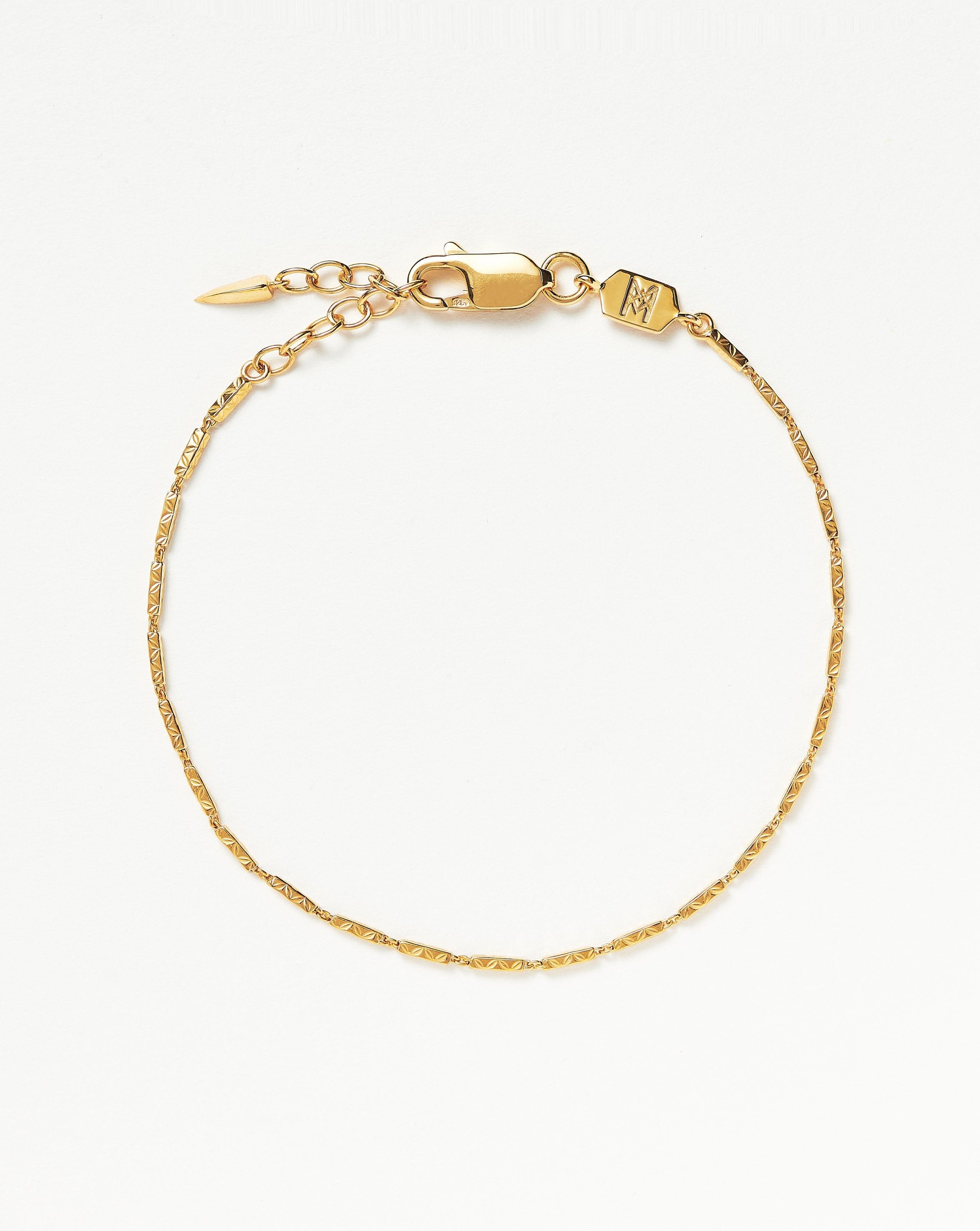 Textured Link Chain Bracelet in Recycled Gold Vermeil | Savi
