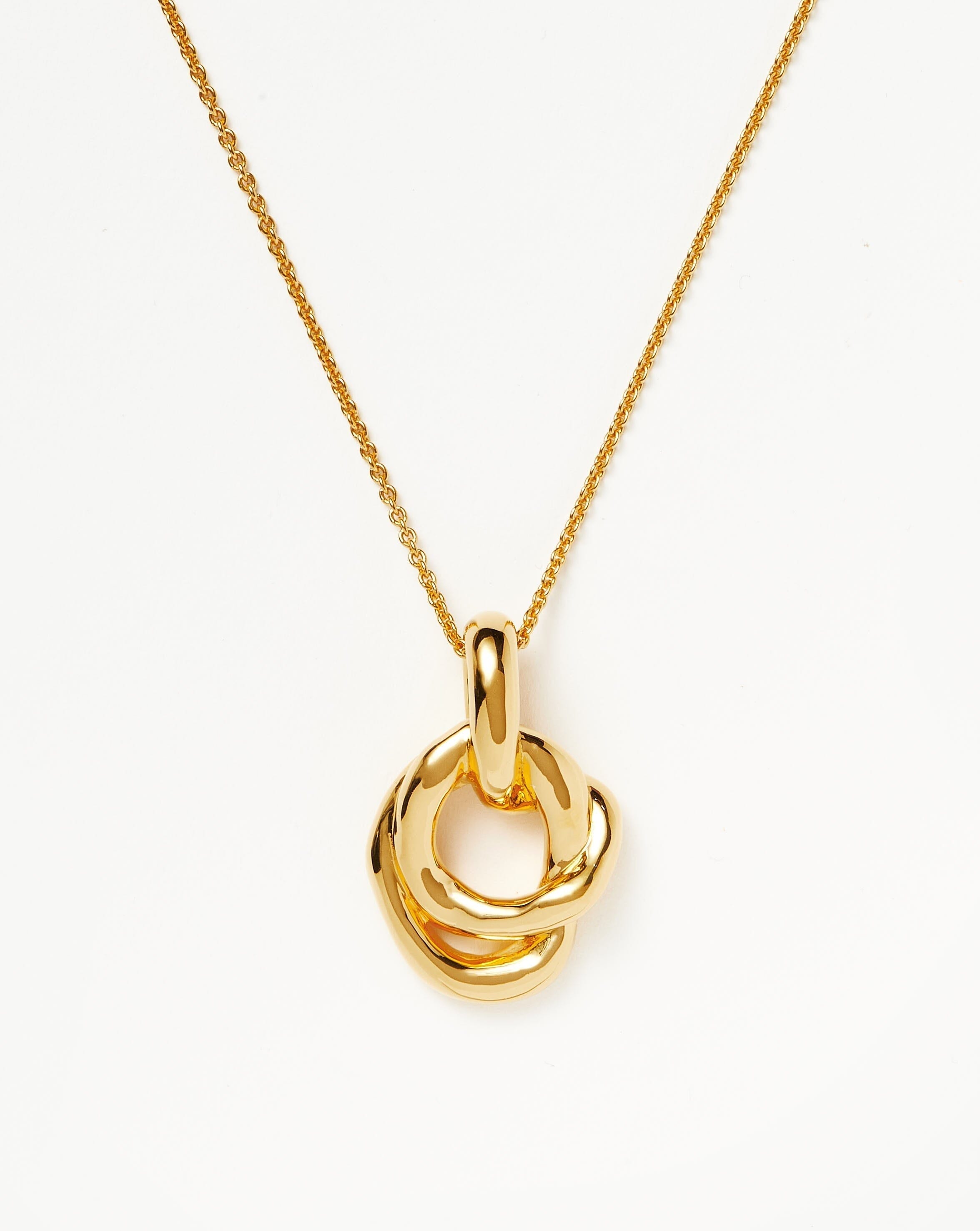 Twisted Double Pendant Necklace in 18k Gold | Molten Jewelry
