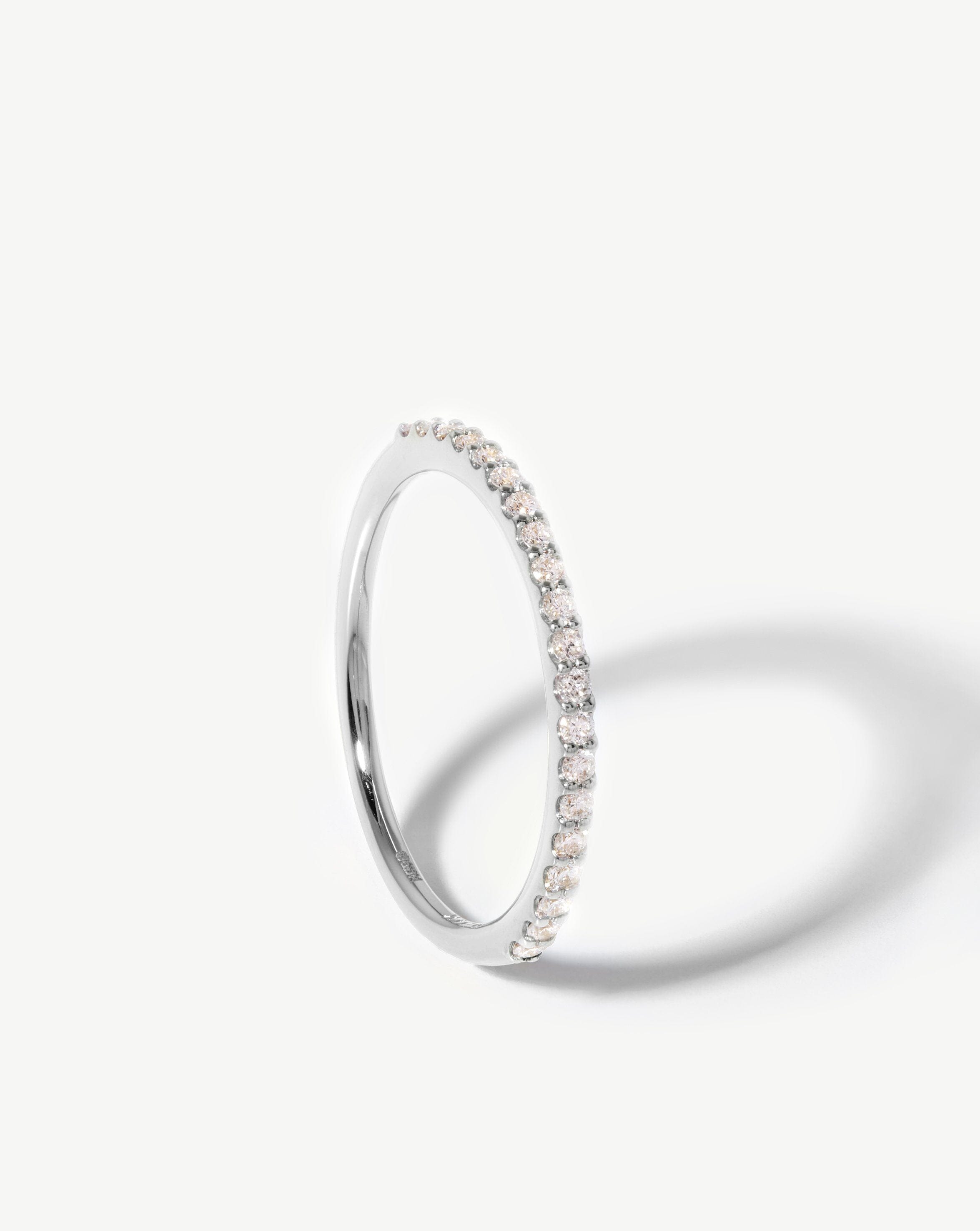 14k White Gold Diamond Eternity Ring | Recycled & Conflict-Free