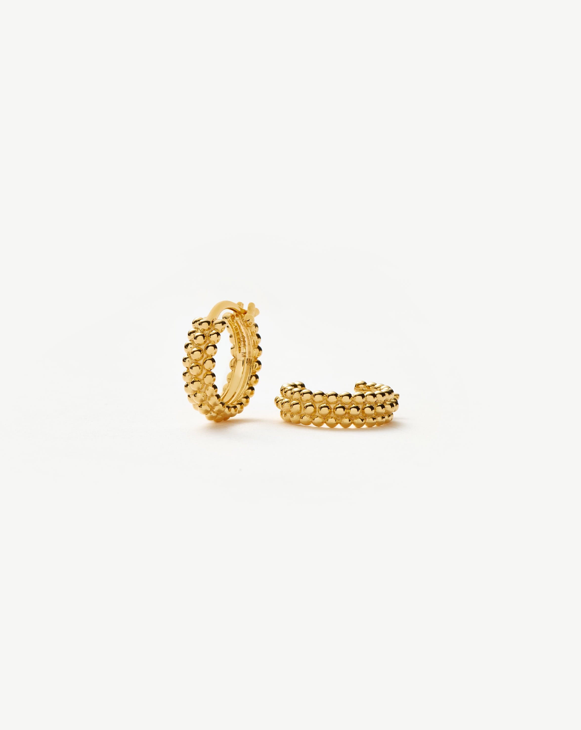 Mini Gold Hoop Earrings for Small Lobes | 18k Gold Plated Vermeil