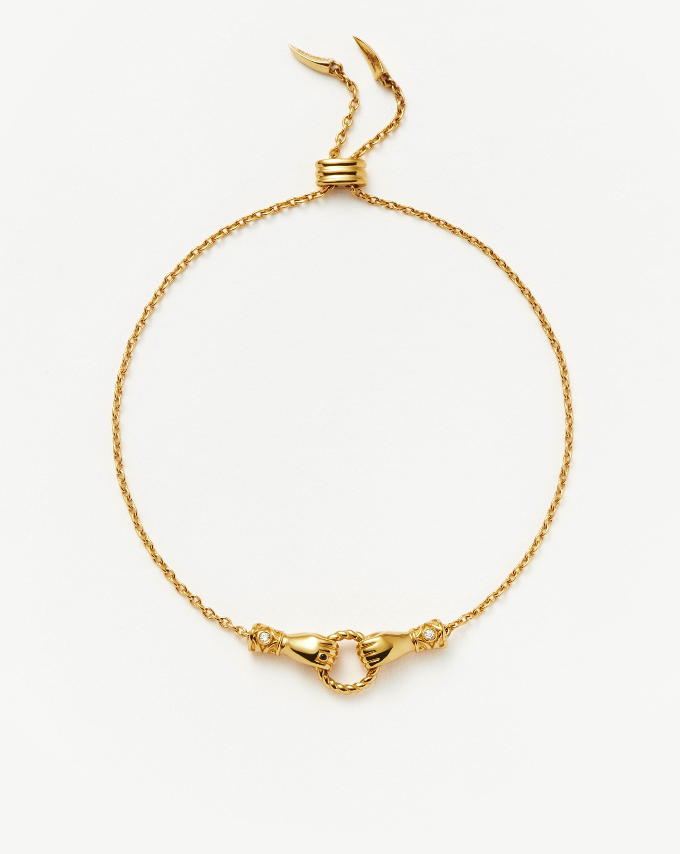 Adjustable Slider Bracelet with 18k Gold Plating & Cubic Zirconia | Harris Reed