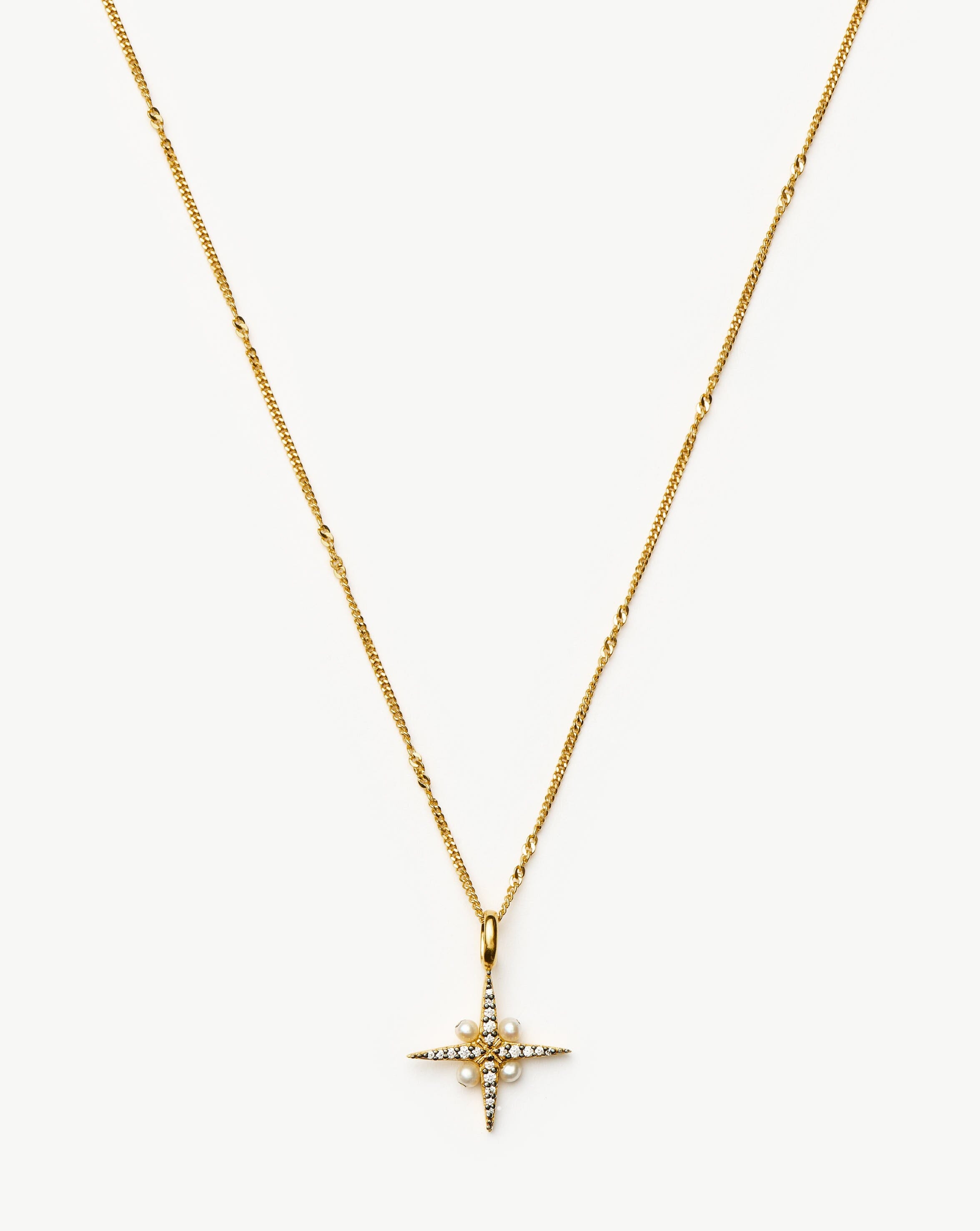 Pearl Necklace with 18k Gold Vermeil & Cubic Zirconia | Harris Reed