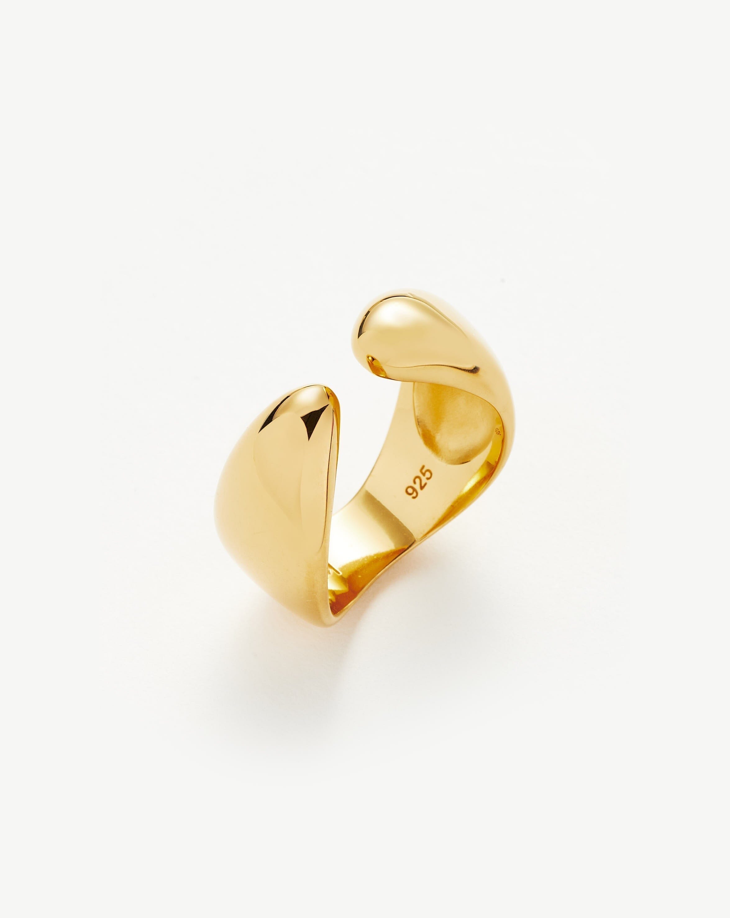 Open Stacking Ring in 18k Gold Vermeil | Savi Sculptural Jewelry