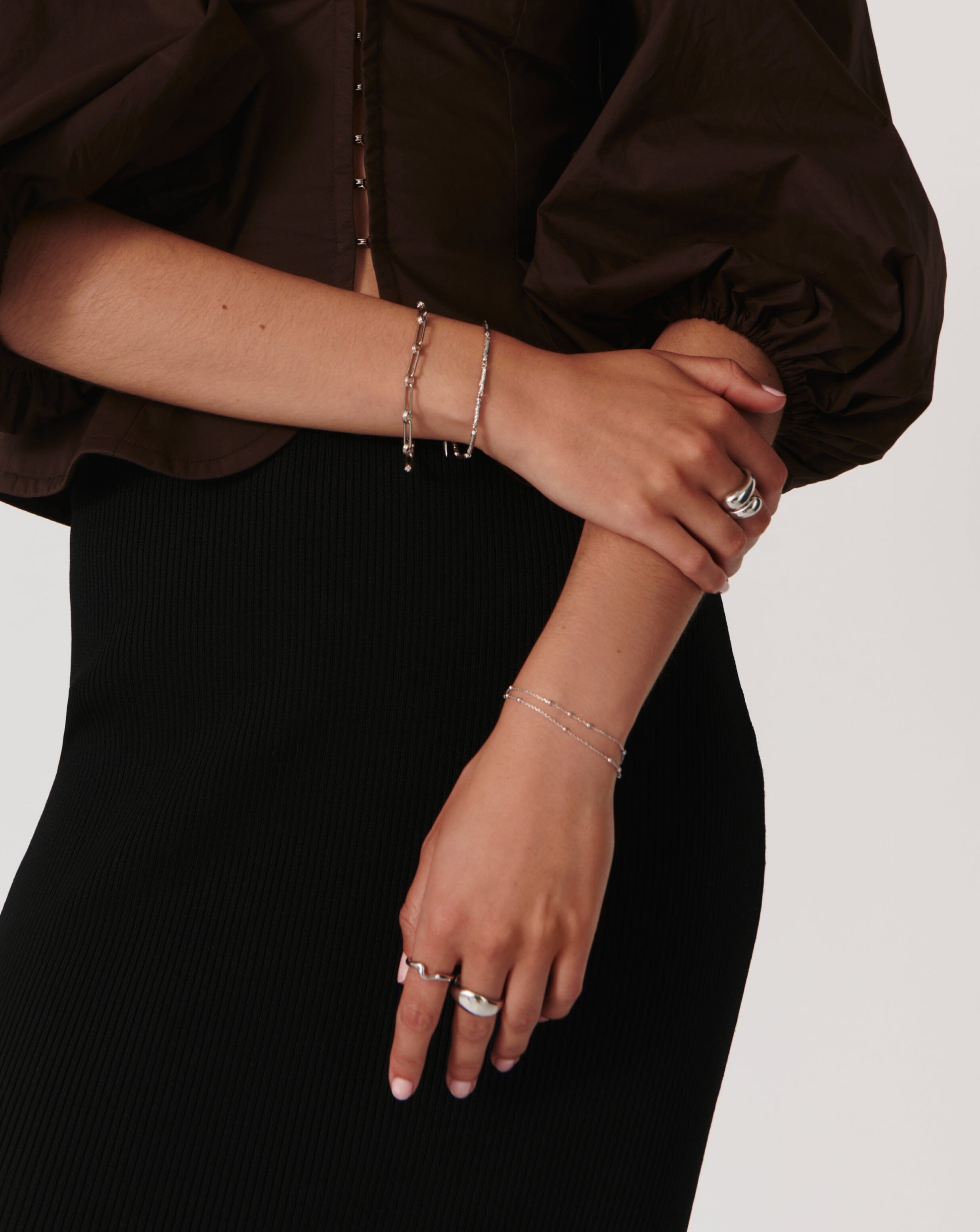 Twisted Chain Bracelet in 18k Gold Plating | Wavy Ridge