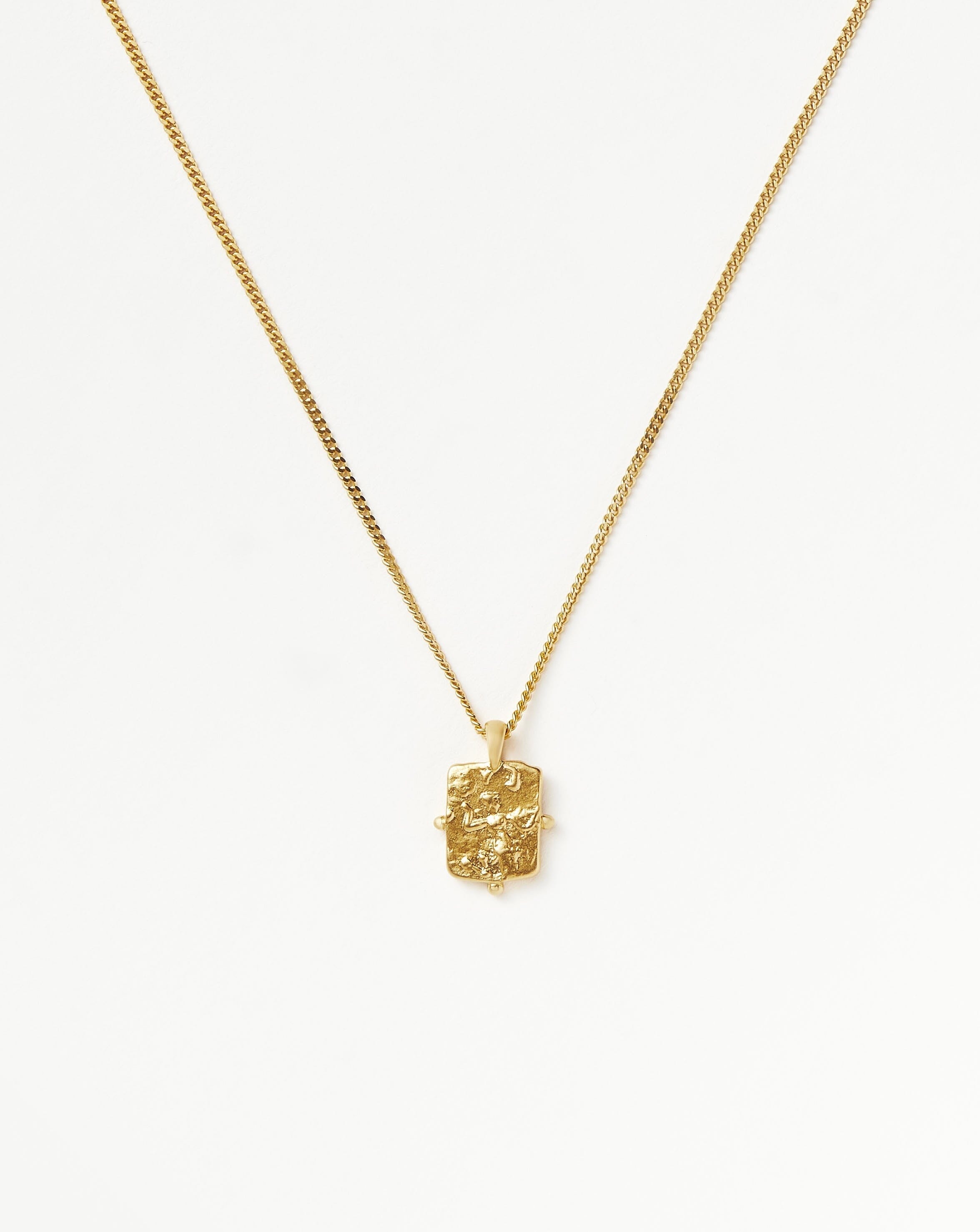 Engravable Beaded Coin Necklace | 18k Gold Vermeil | Lucy Williams