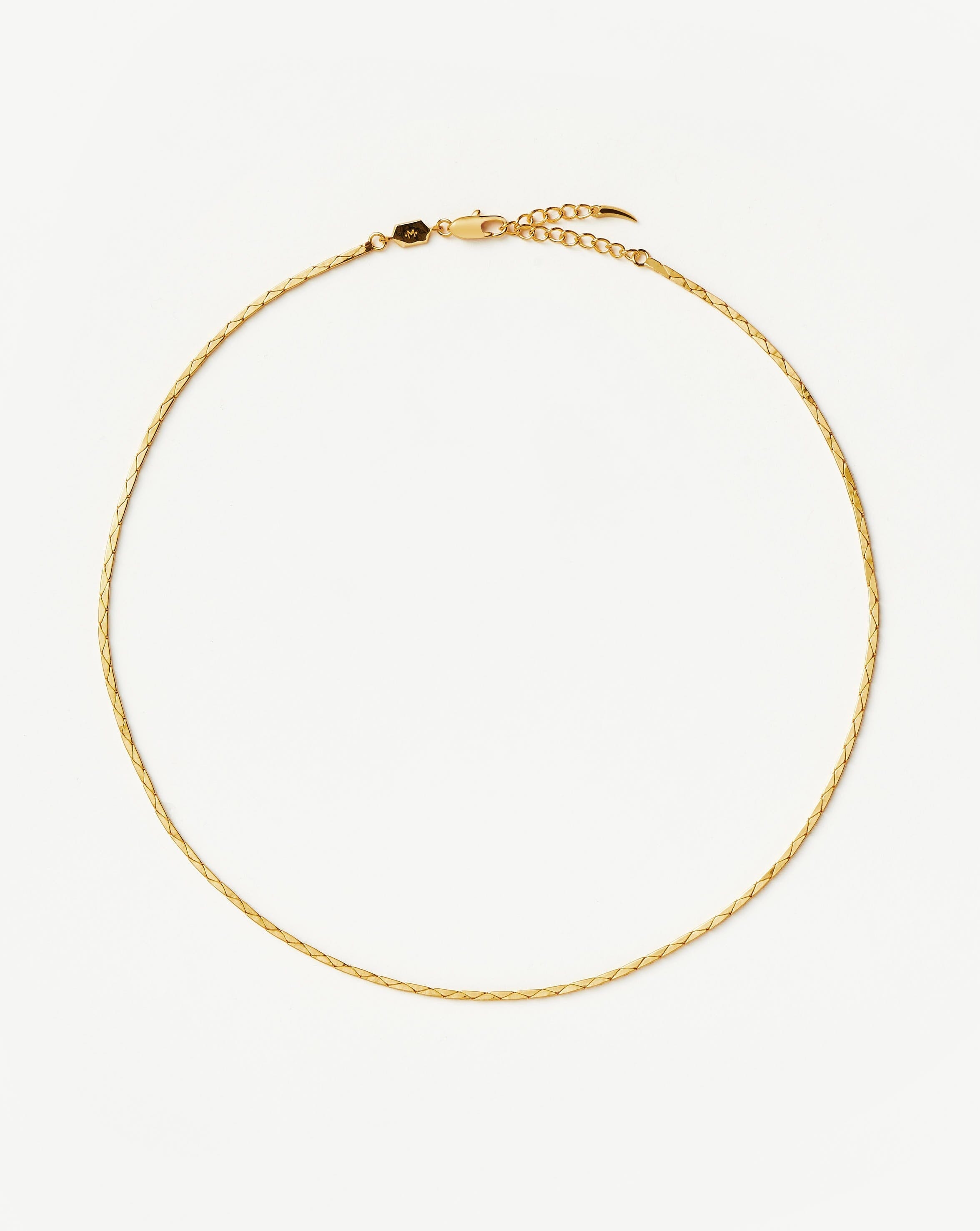 18k Gold Plated Cobra Snake Chain Choker | Lucy Williams