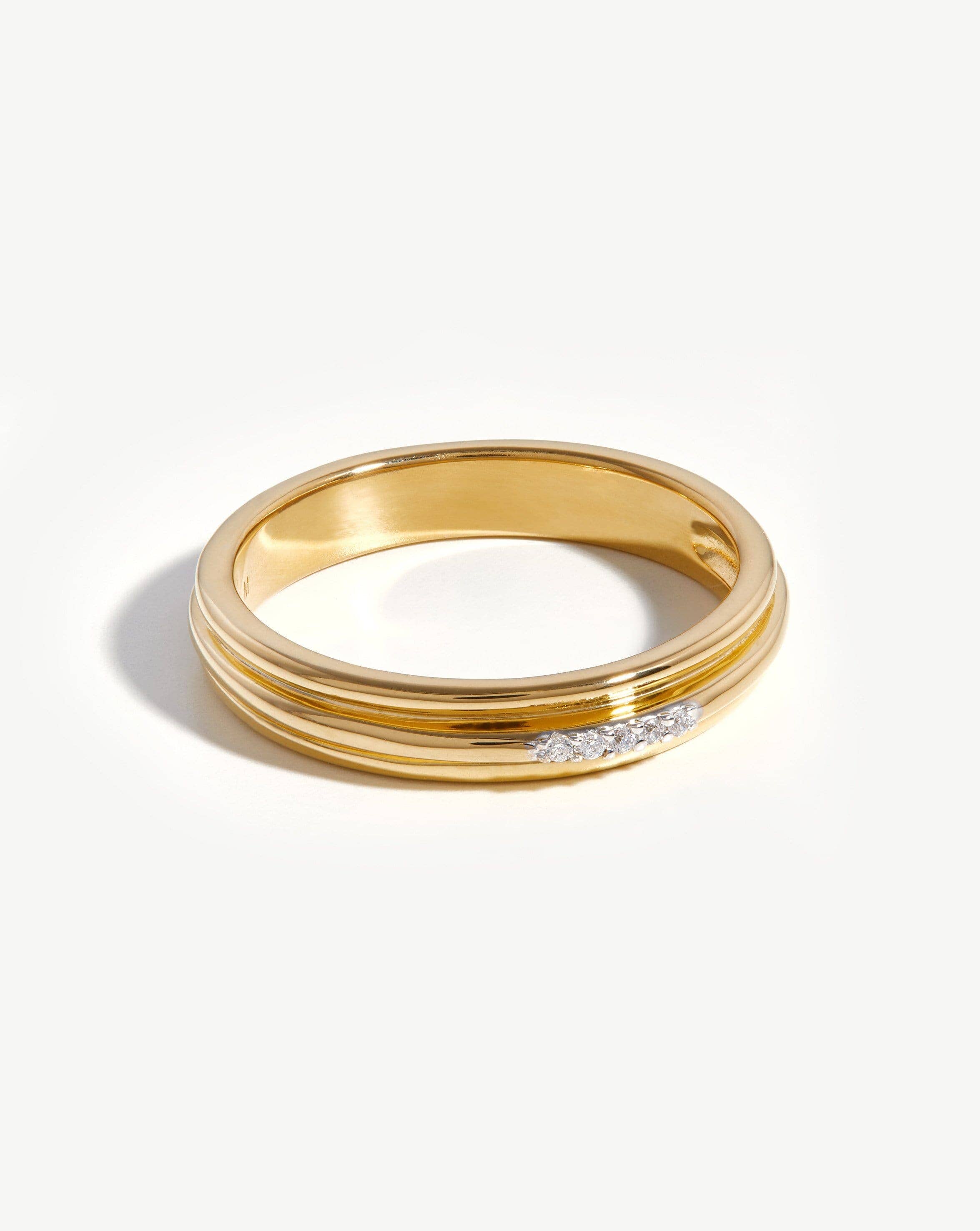 Pave Ridge Ring in 18k Gold Vermeil & Cubic Zirconia | Lucy Williams