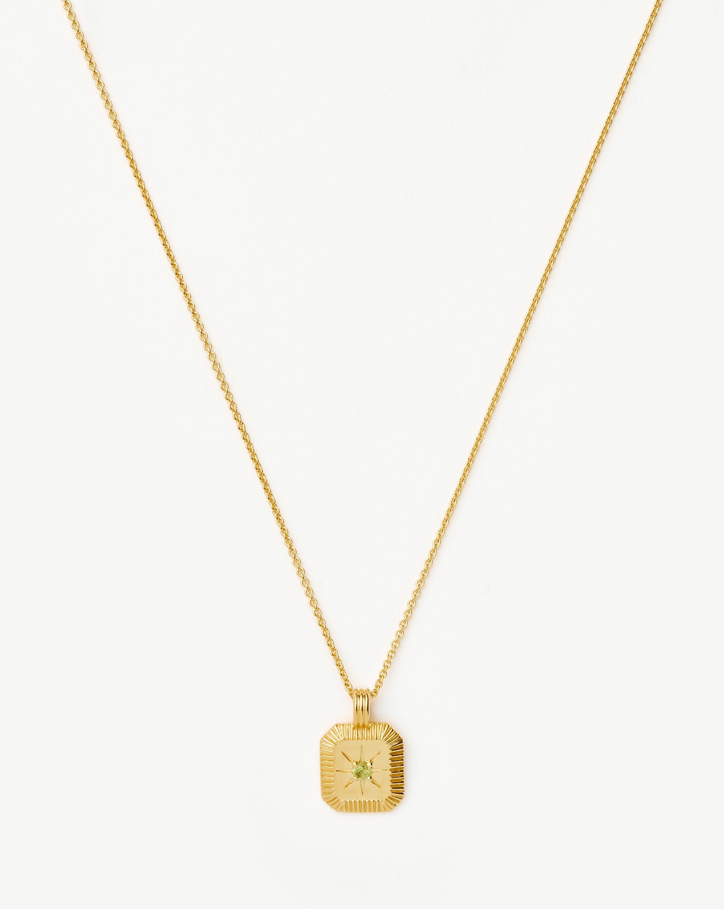 August Birthstone Necklace in 18k Gold Vermeil & Peridot | Handcrafted Jewelry