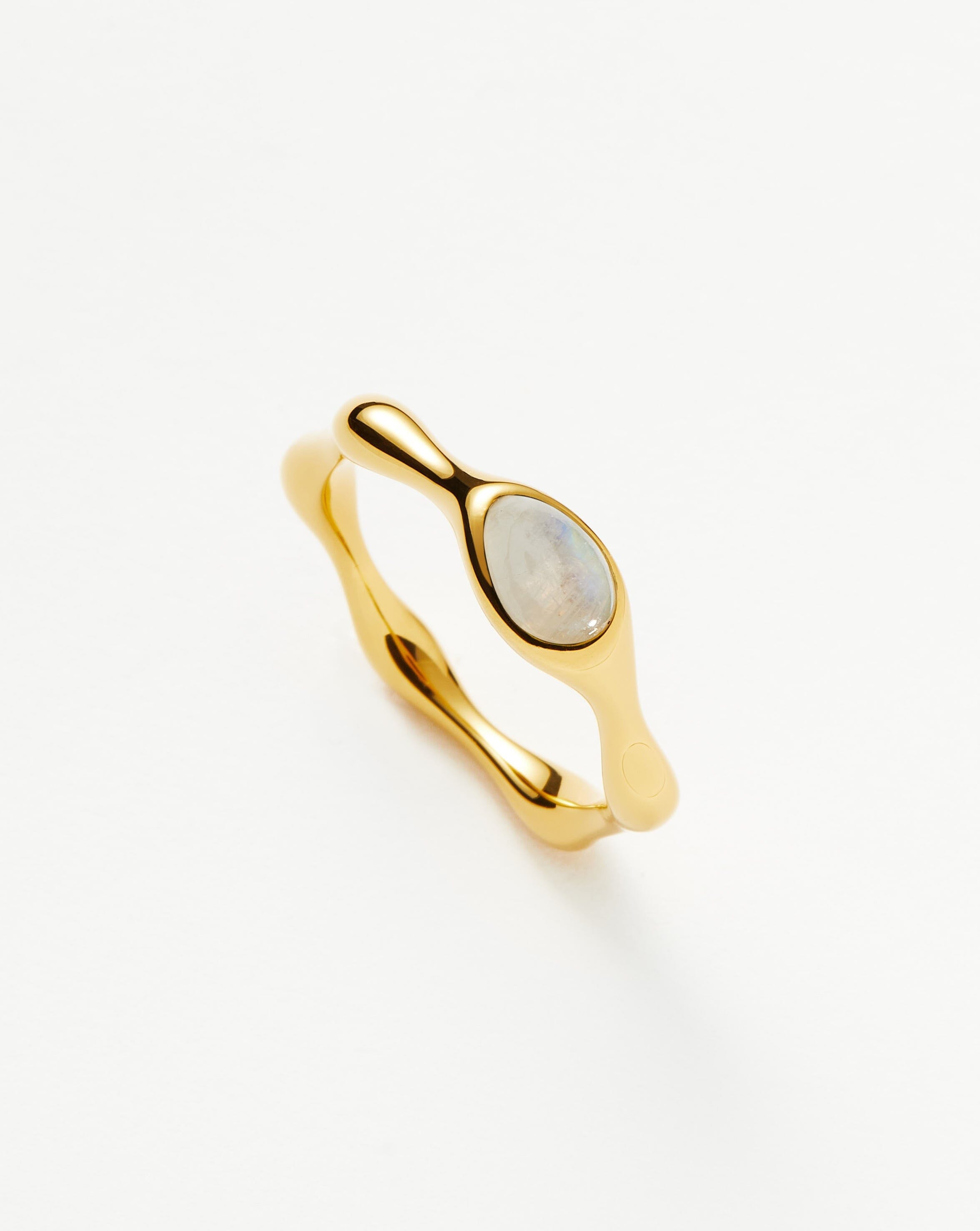 Malachite Stacking Ring | 18k Gold Vermeil & Sterling Silver