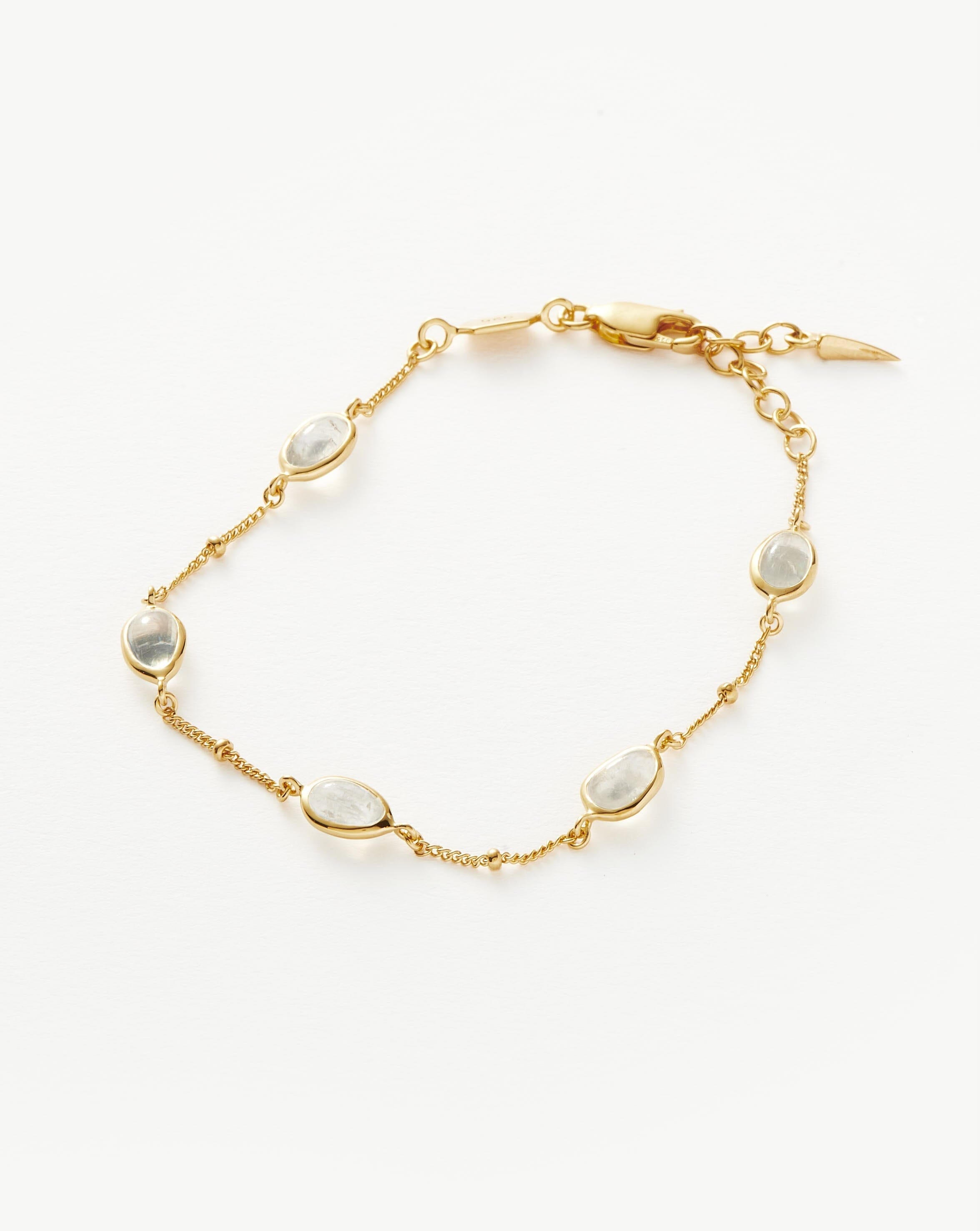 Malachite Charm Bracelet in 18k Gold Vermeil & Sterling Silver | Magma Gemstone