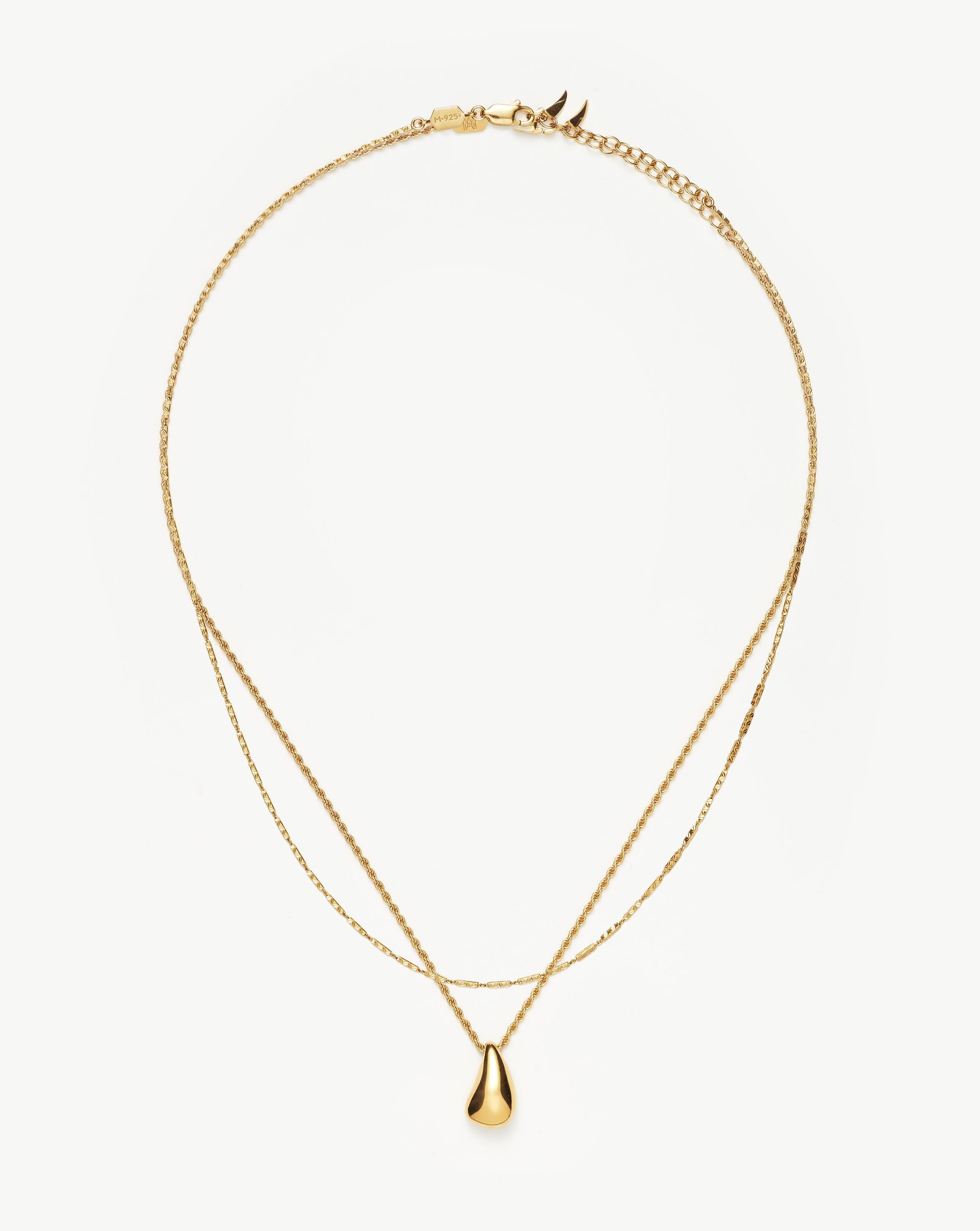 Gold Plated Droplet Pendant & Chain Necklace Set | Savi by Missoma