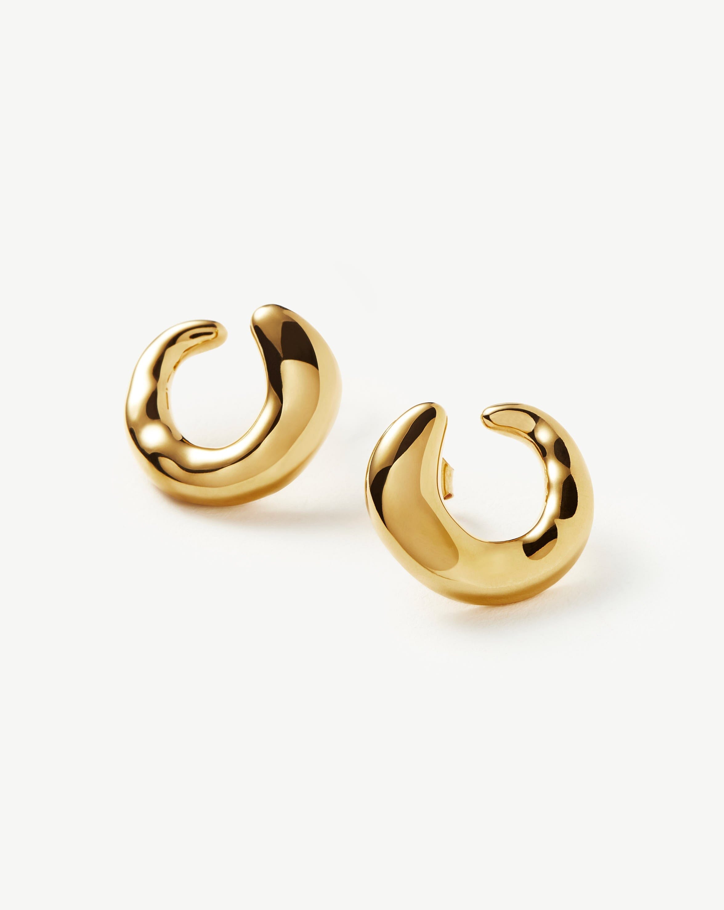 18k Gold Vermeil Open Earrings for Ear Stacking | Molten