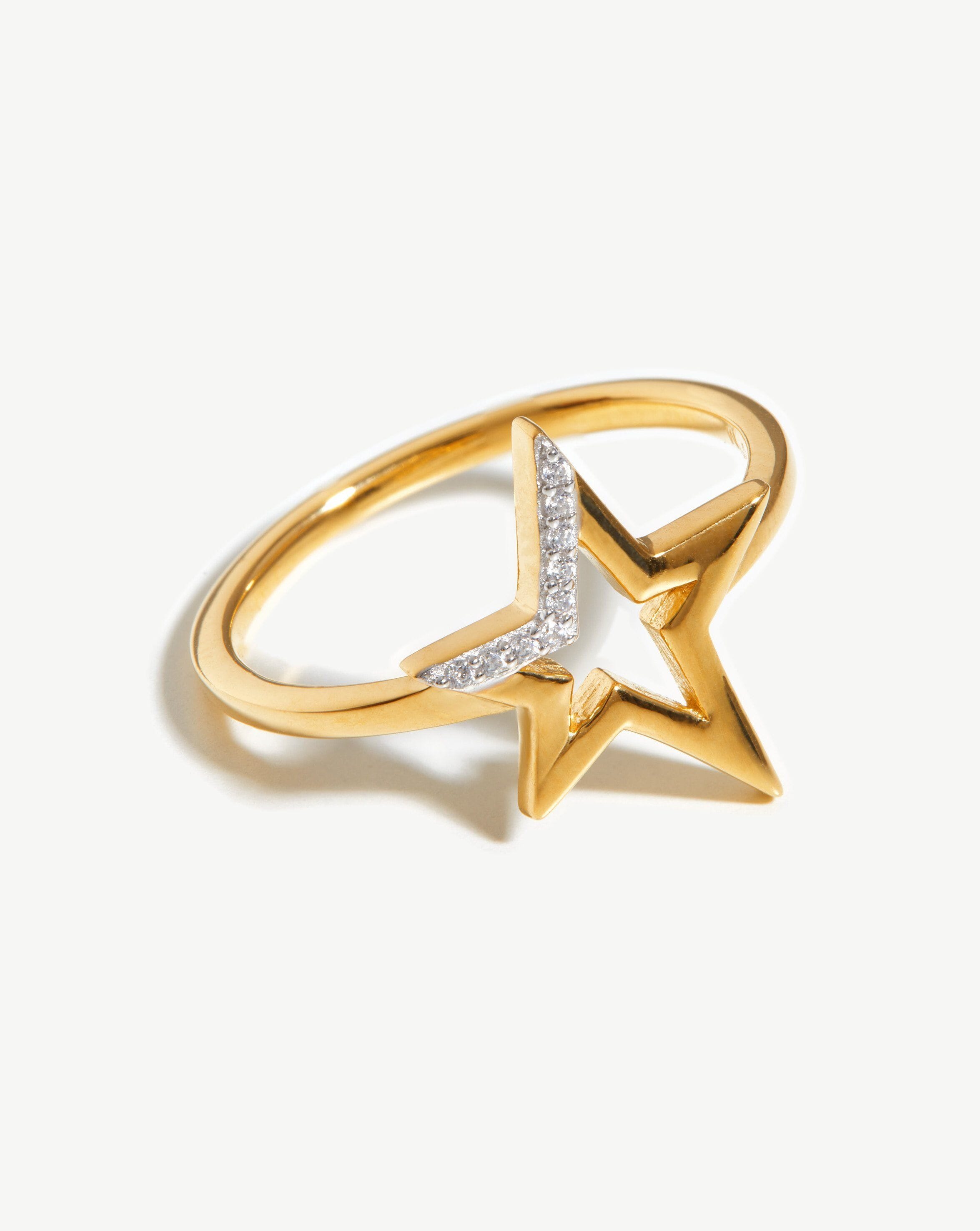 Celestial Pave Star Ring in 18k Gold Vermeil & Cubic Zirconia