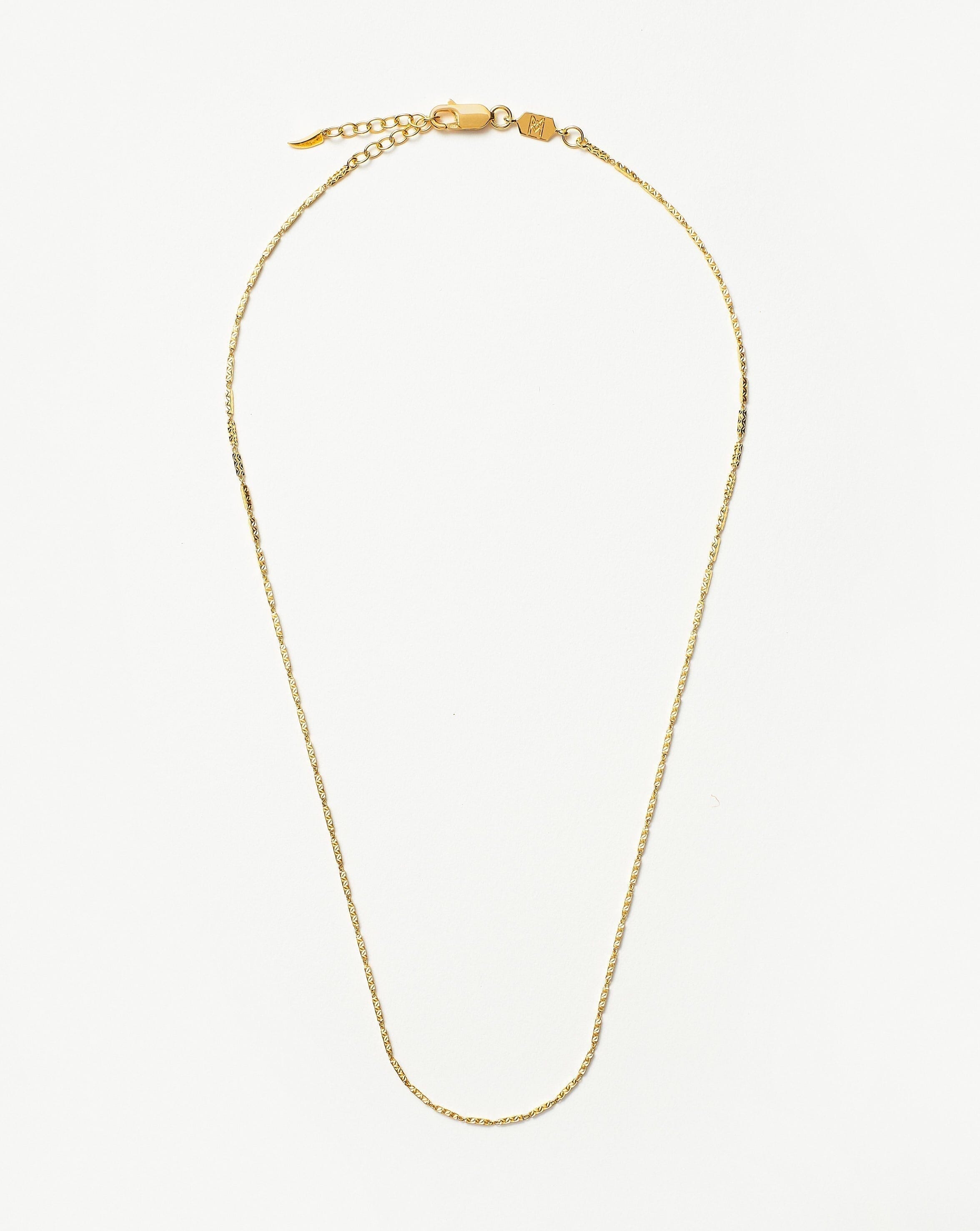 Textured Link Chain Necklace in Recycled Gold Vermeil | Savi