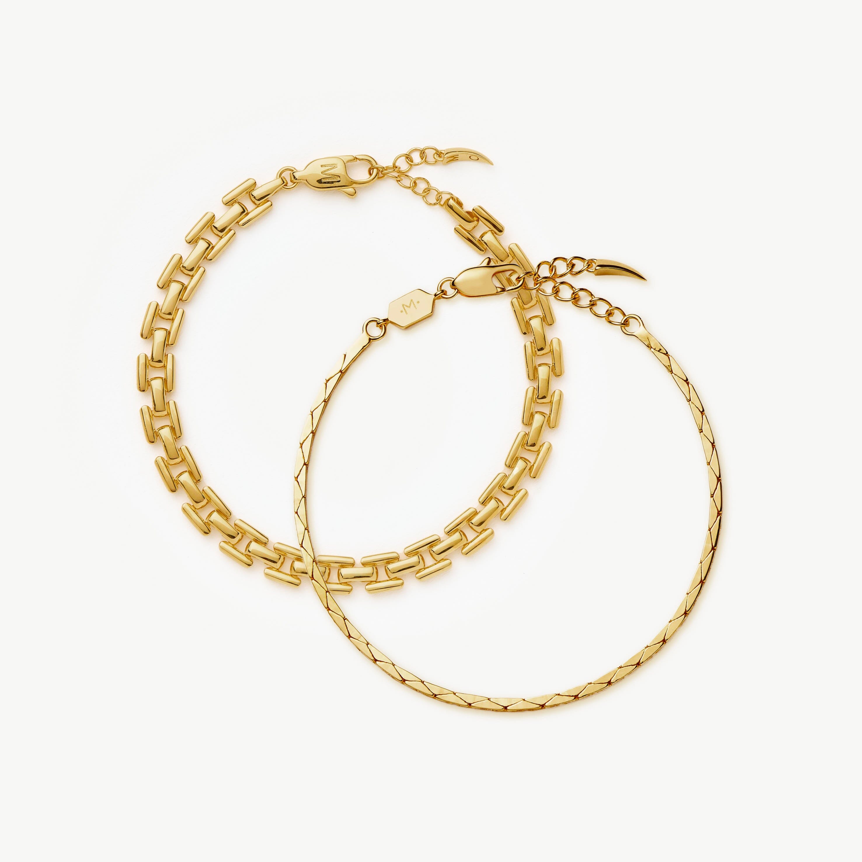 18k Gold Plated Timepiece & Snake Chain Bracelet Set | Missoma