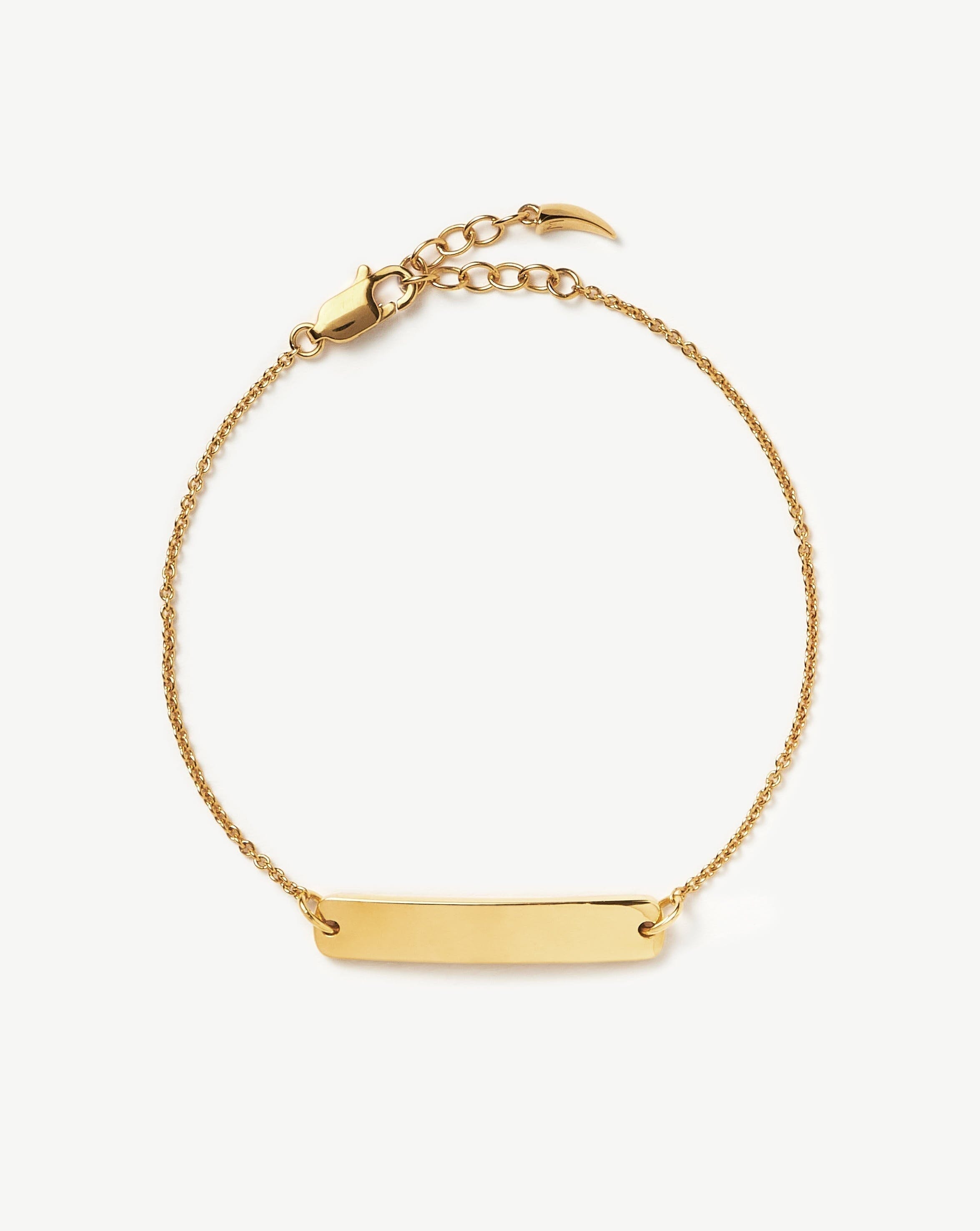 Engravable Gold Bar Bracelet | 18k Gold Vermeil Personalized Gift
