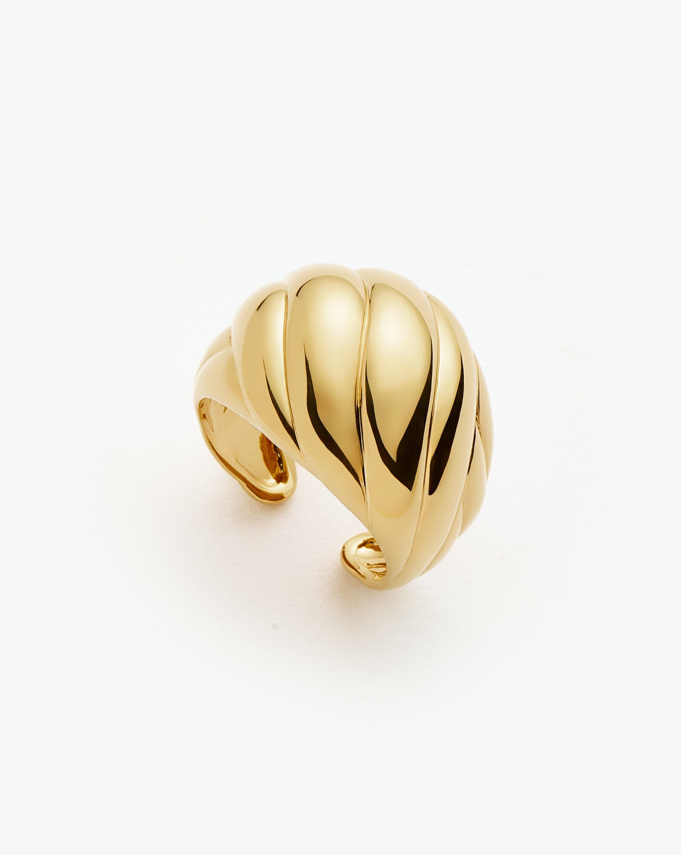 Chunky Dome Open Ring in 18k Gold Plated Brass | Rouje Kat