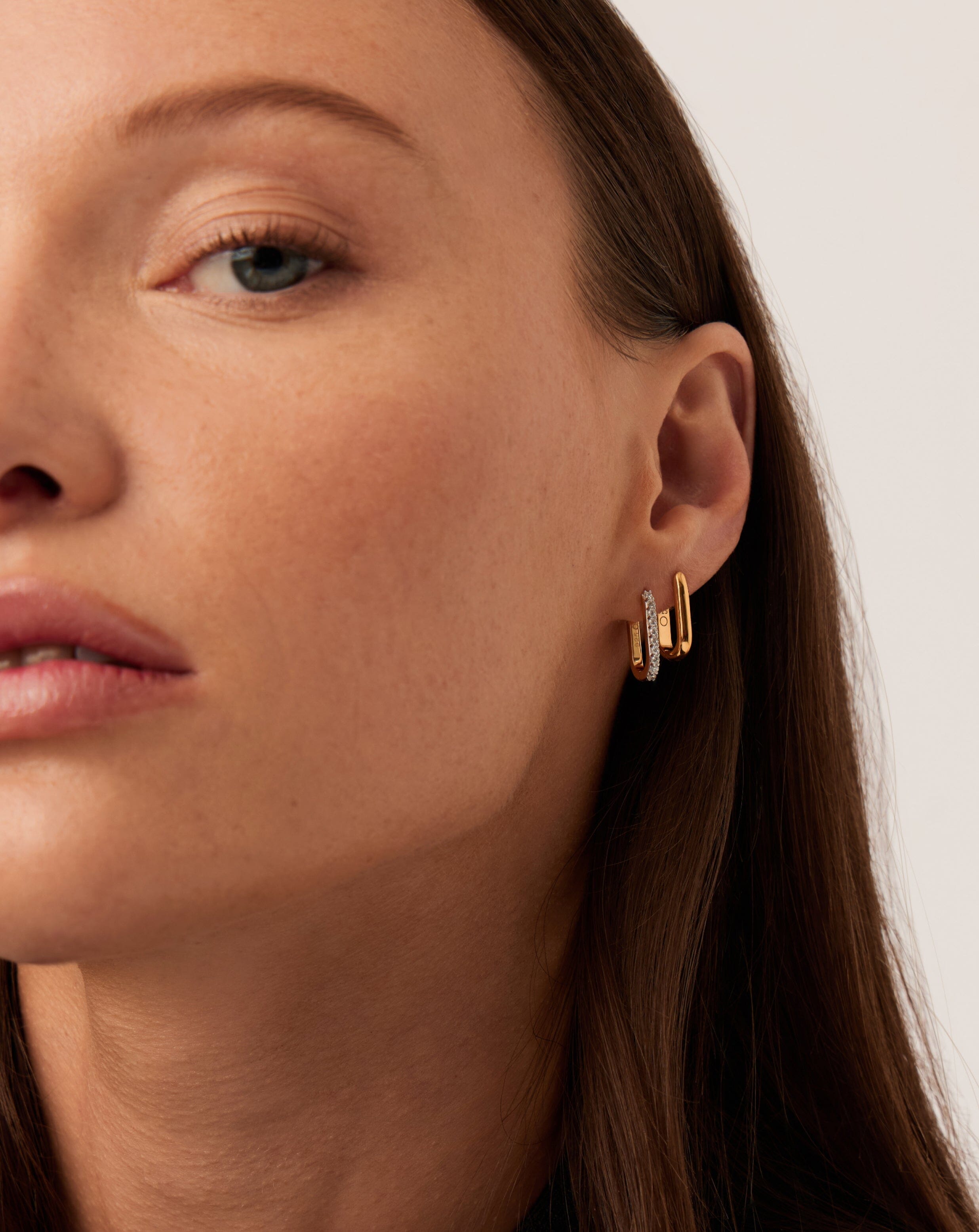 Pavé Huggie Earrings in Recycled Gold Vermeil | 18k Gold Plated