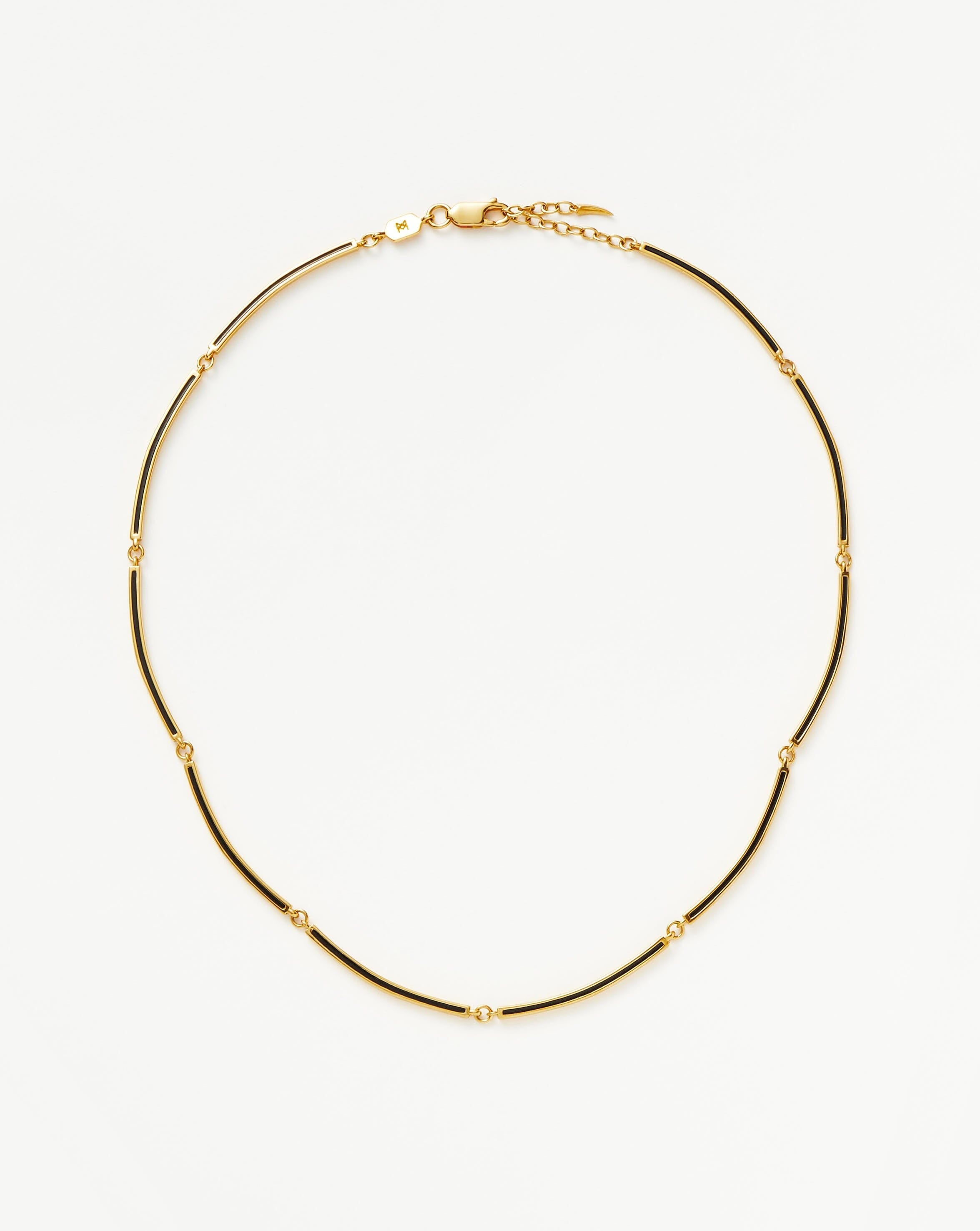 Reversible Enamel Choker Necklace | 18k Gold Plated Link Chain