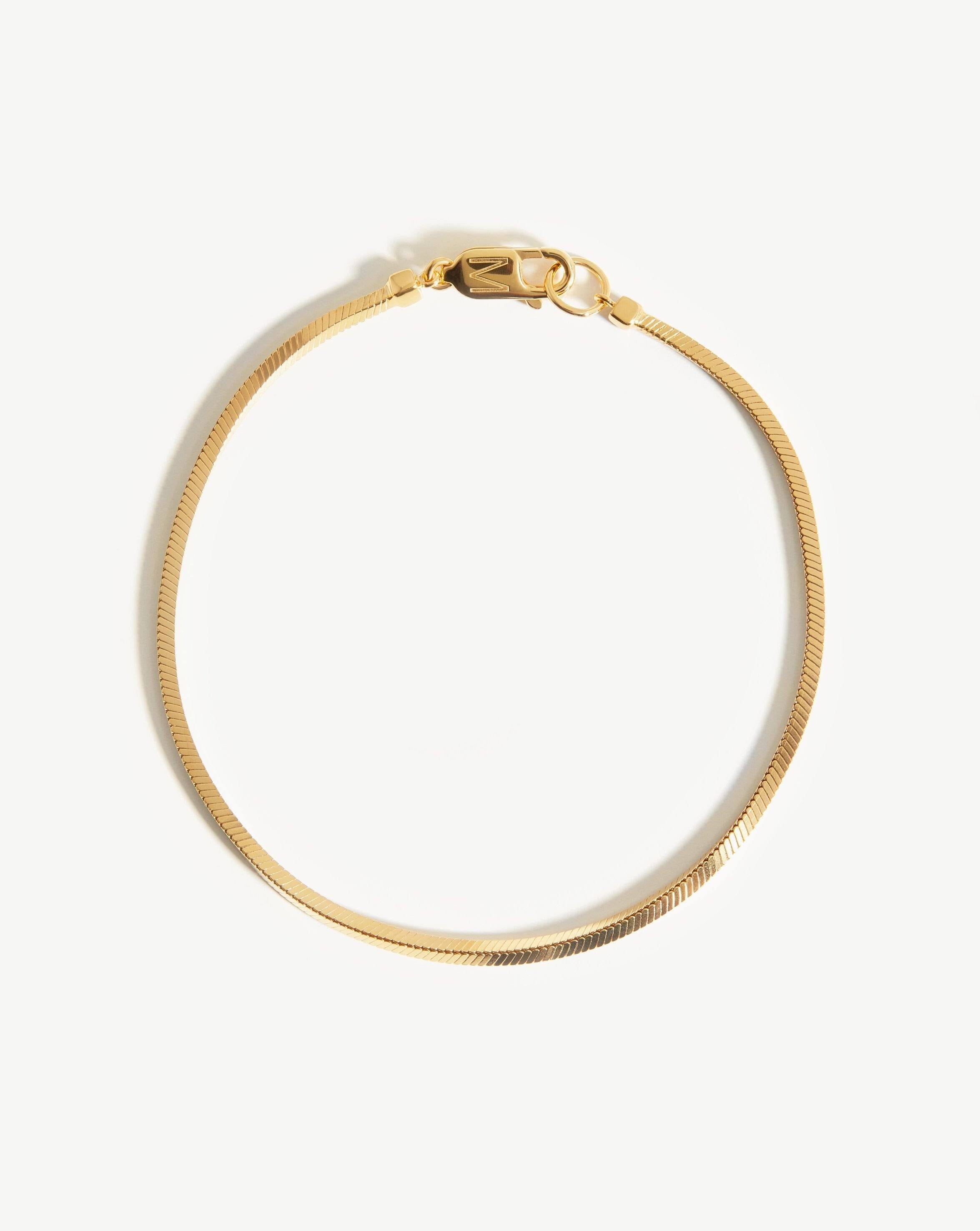 Men's Gold Plated Snake Chain Bracelet | Sterling Silver Jewelry