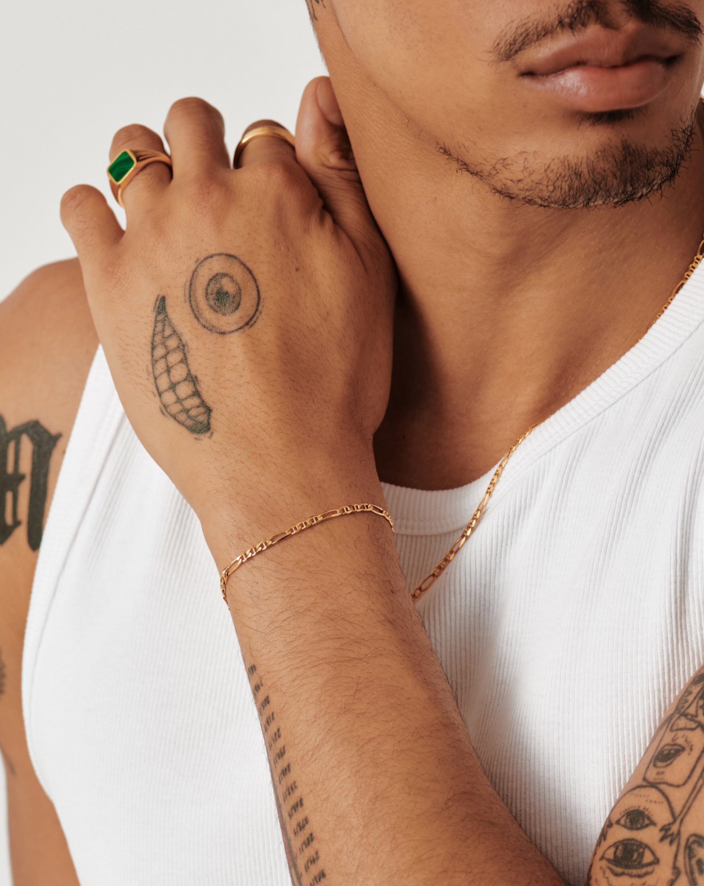 Vintage-Inspired Gold Plated Chain Bracelet for Men | Filia