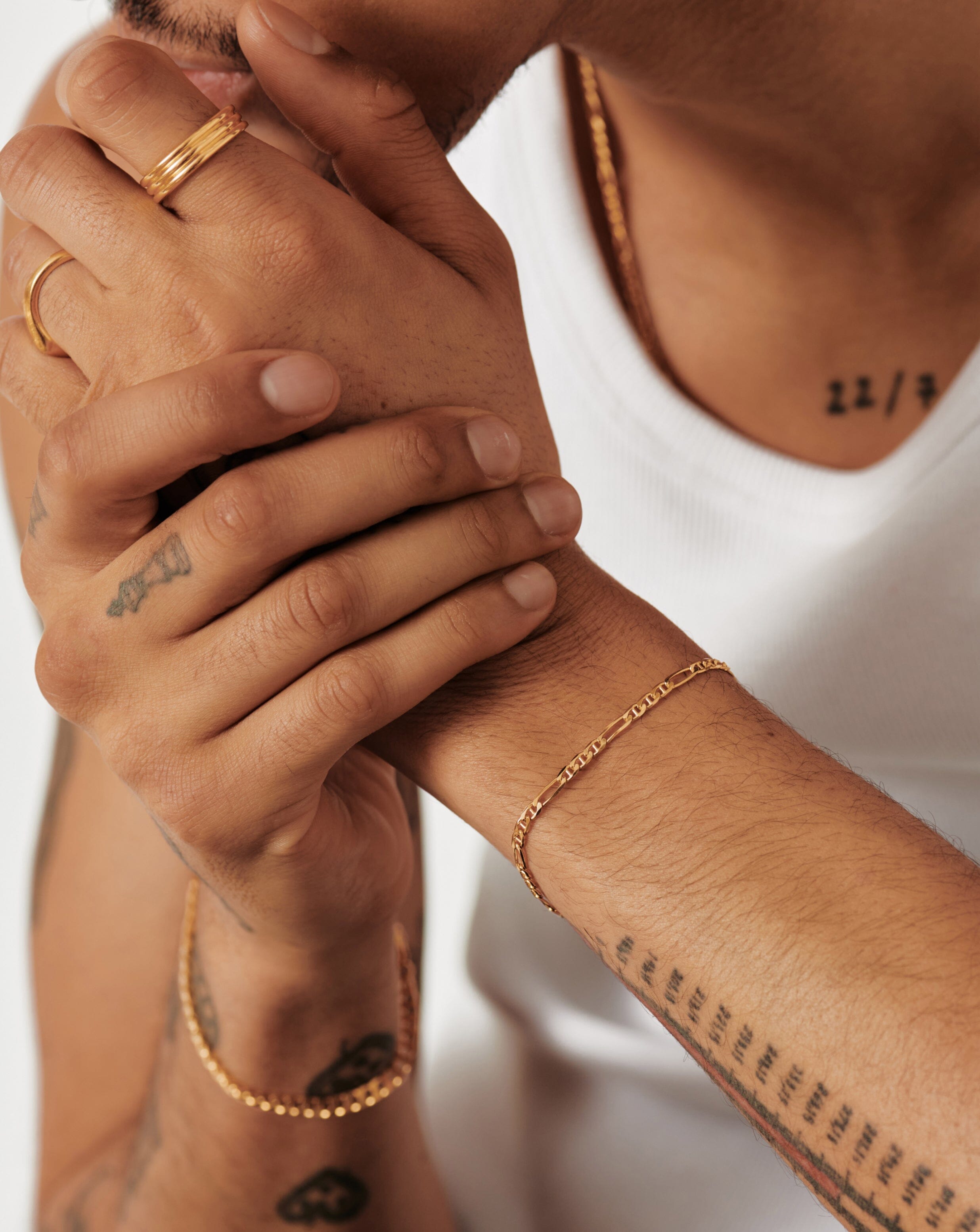 Vintage-Inspired Gold Plated Chain Bracelet for Men | Filia