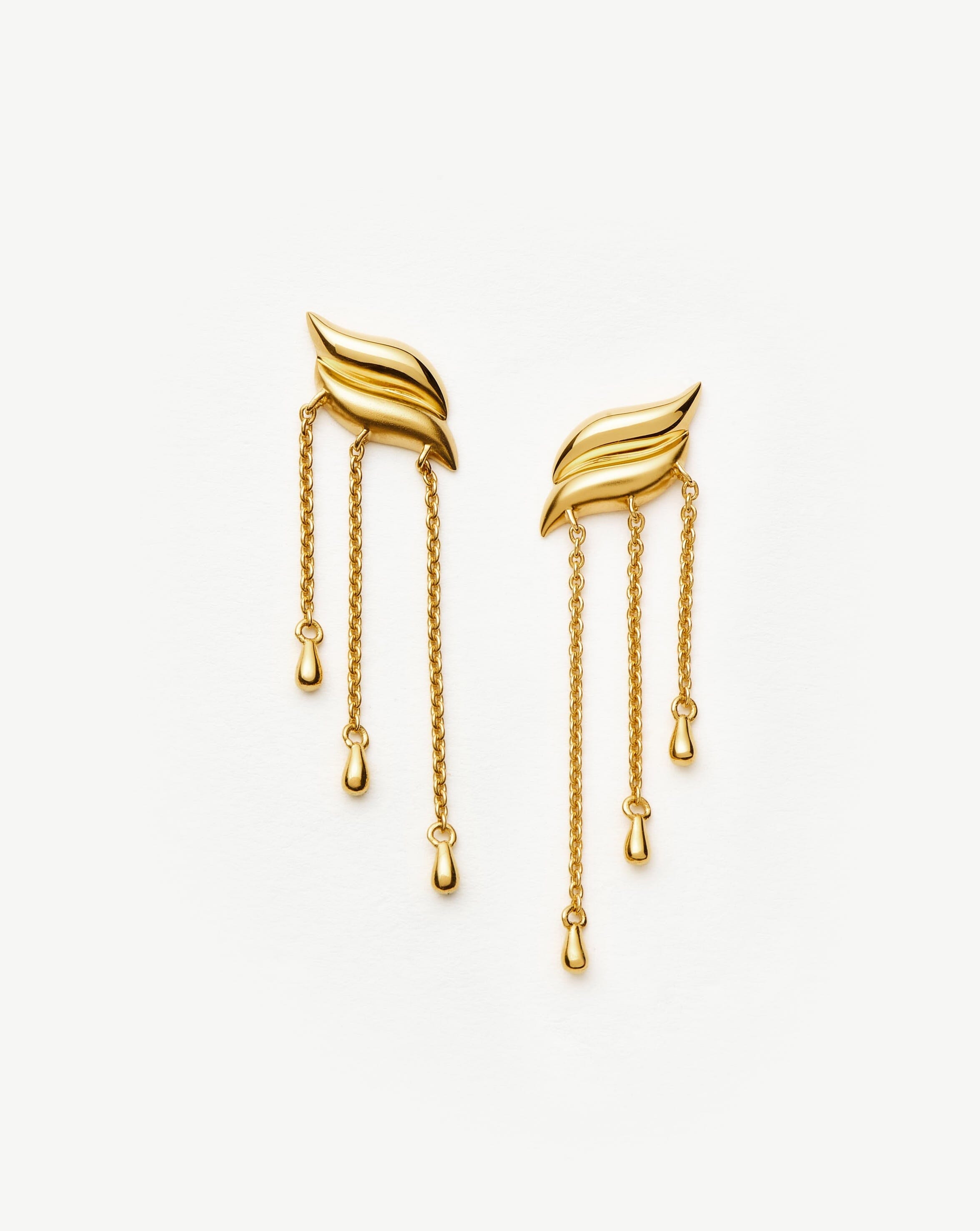 Waterfall Drop Earrings in 18k Gold Vermeil | Savi